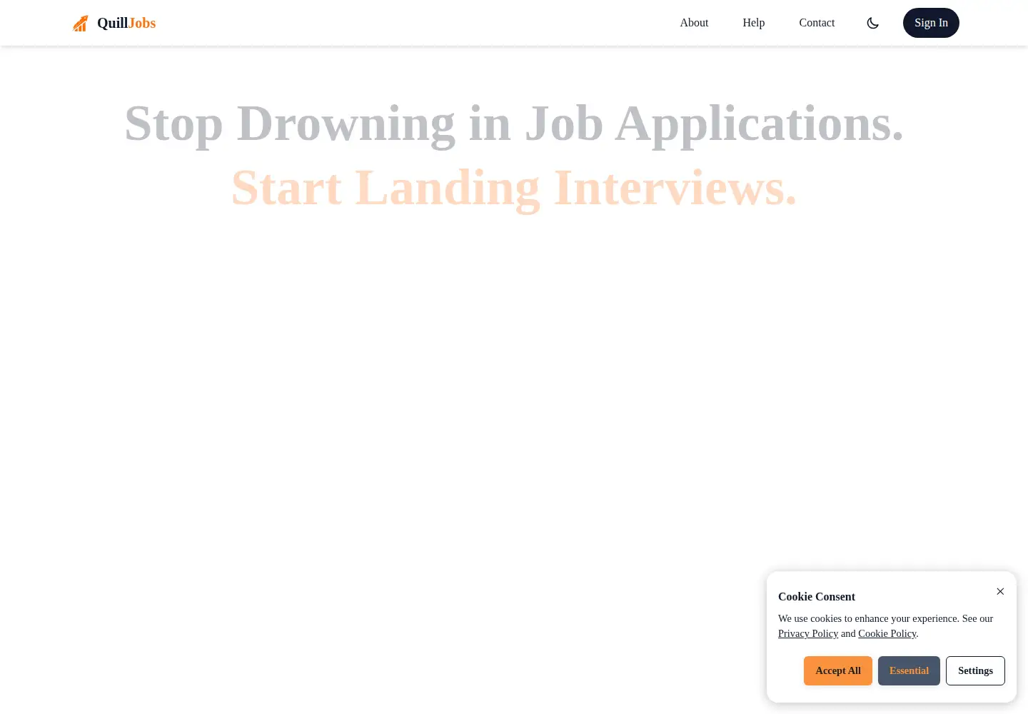 Screenshot of quilljobs.com