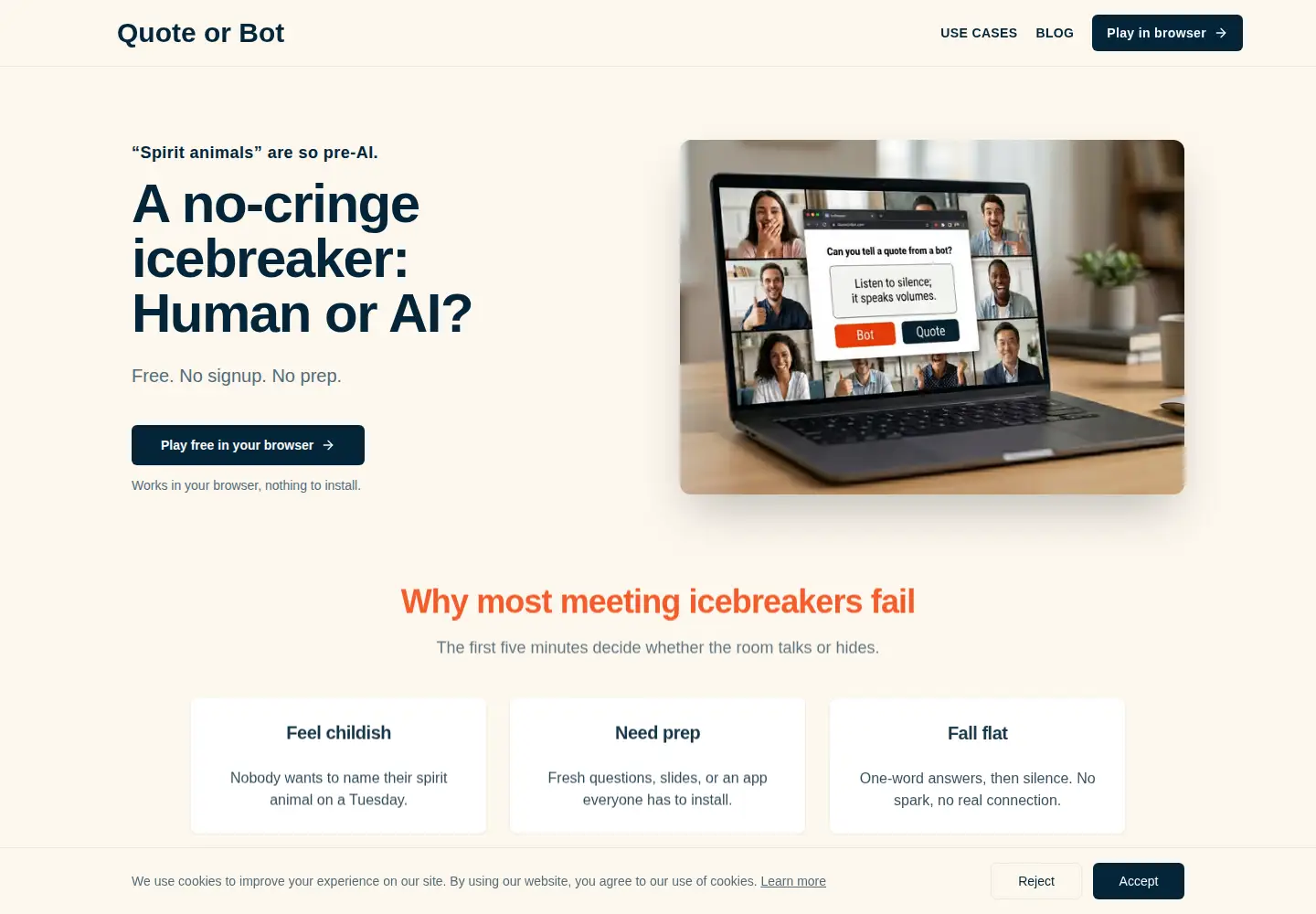Captured homepage of quoteorbot.com in the current scan