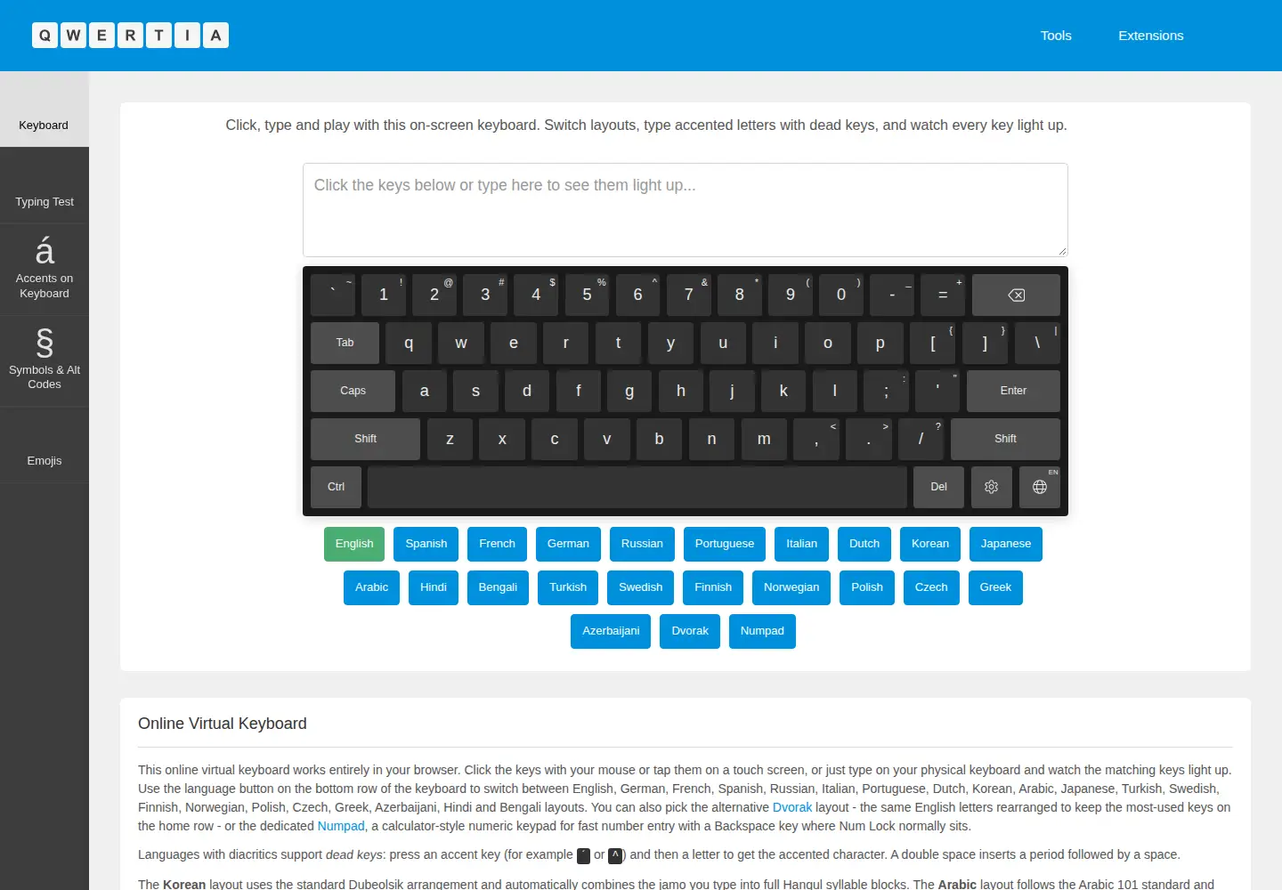 Screenshot of qwertia.com