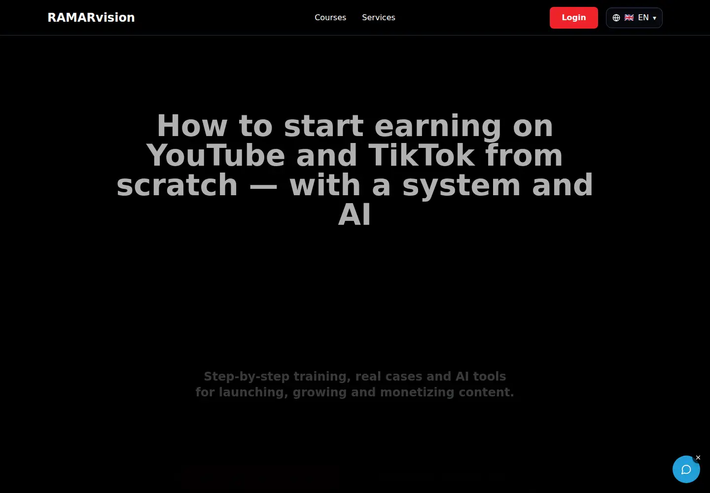 Captured homepage of ramarvision.com in the current scan