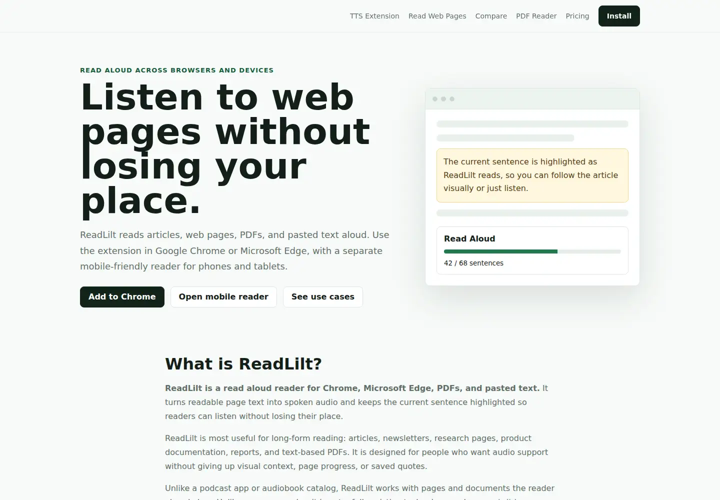 Captured homepage of readlilt.com in the current scan