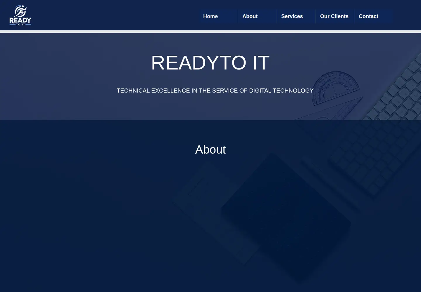 Captured homepage of readyto-it.com in the current scan