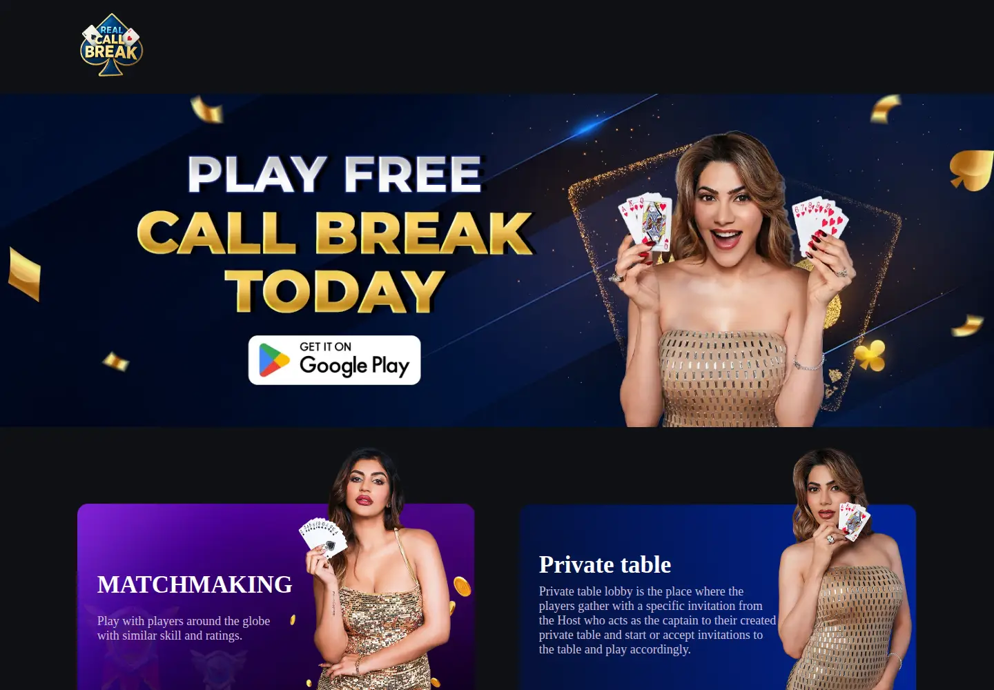 Captured homepage of realcallbreak.com in the current scan
