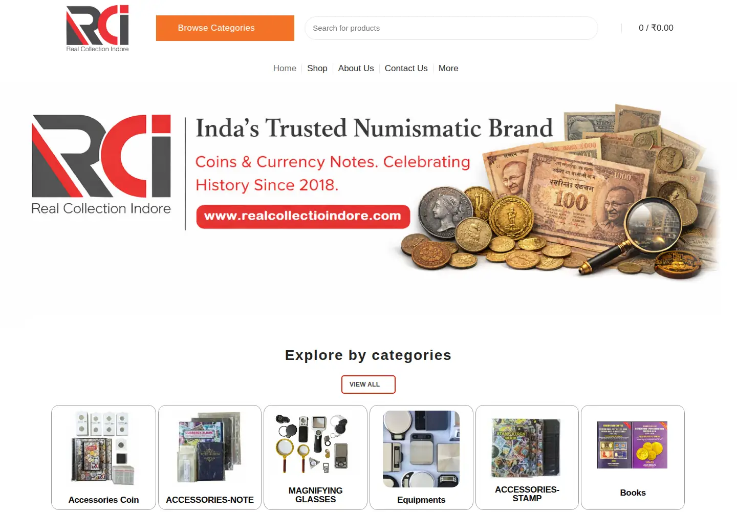 Captured homepage of realcollectionindore.com in the current scan