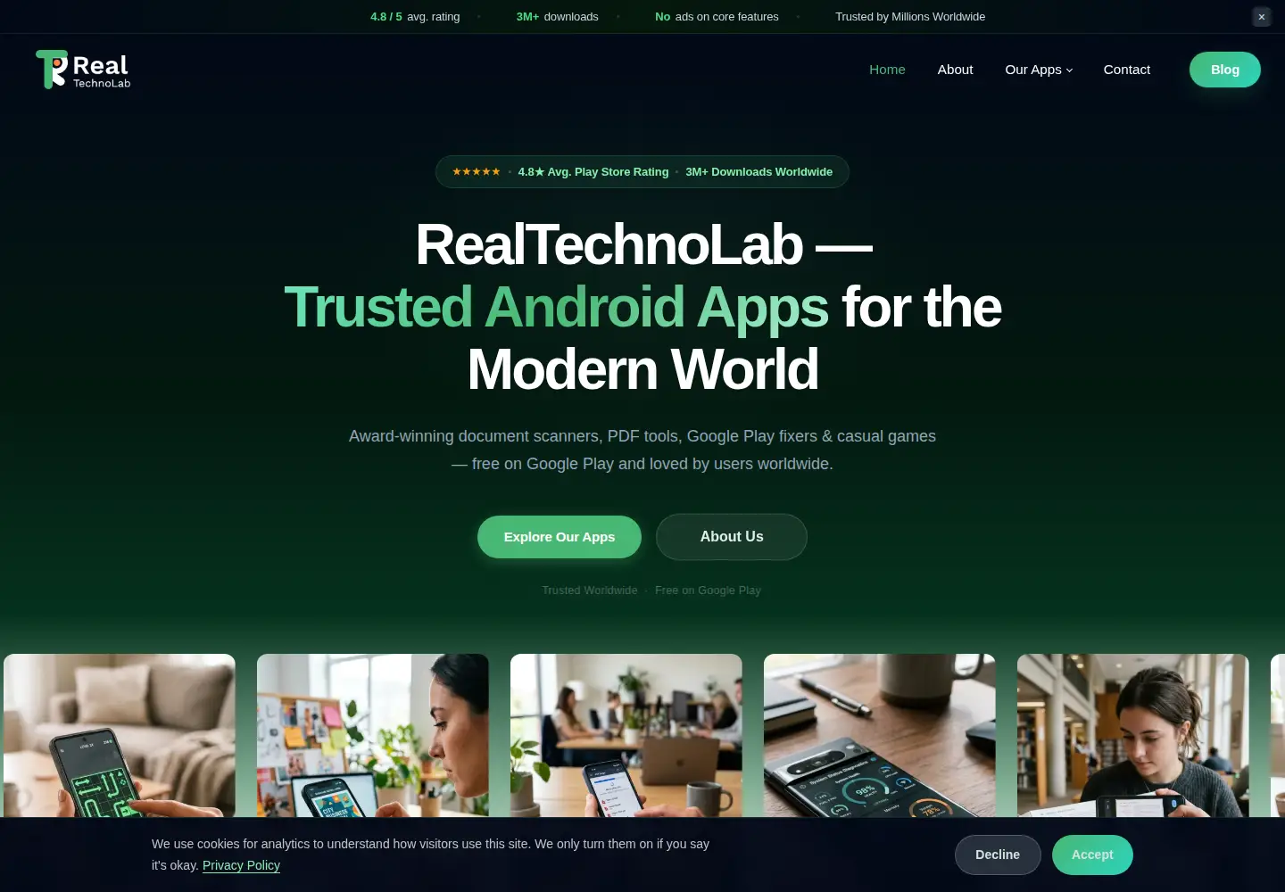 Screenshot of realtechnolab.com