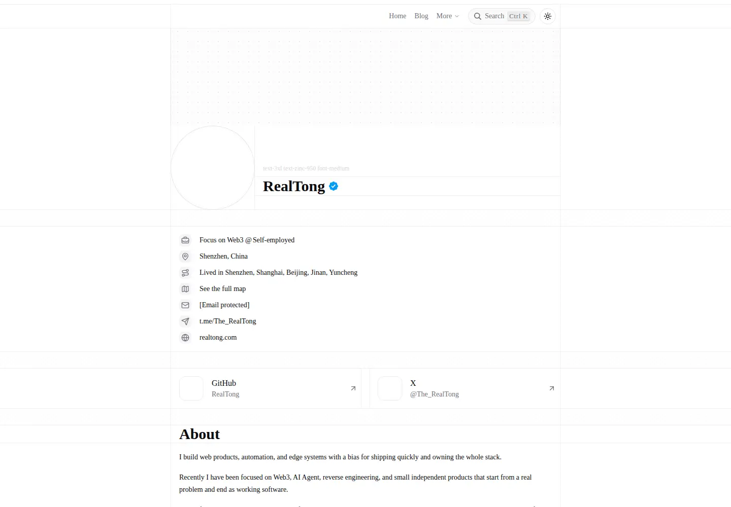 Screenshot of realtong.com