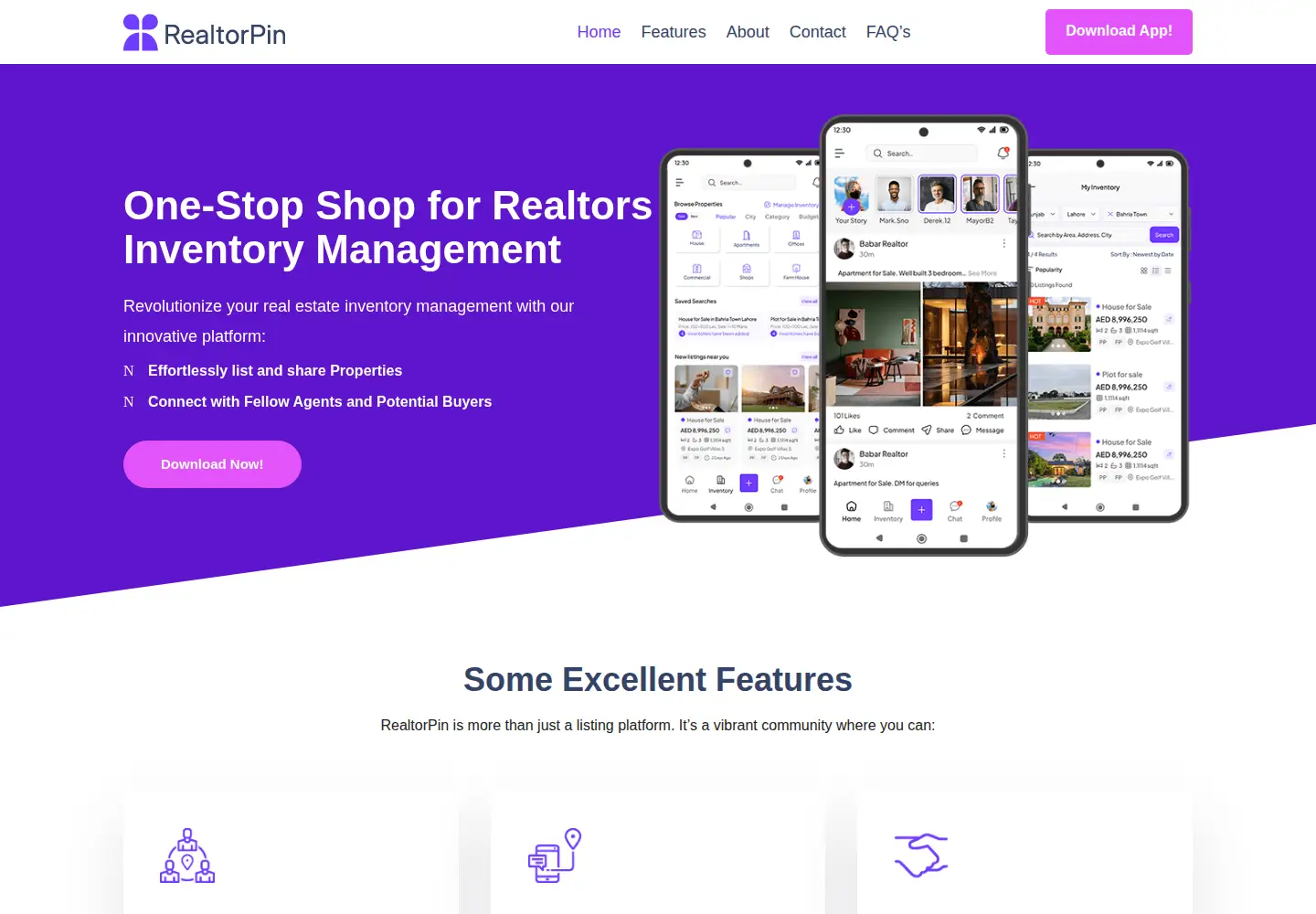 Captured homepage of realtorpin.com in the current scan