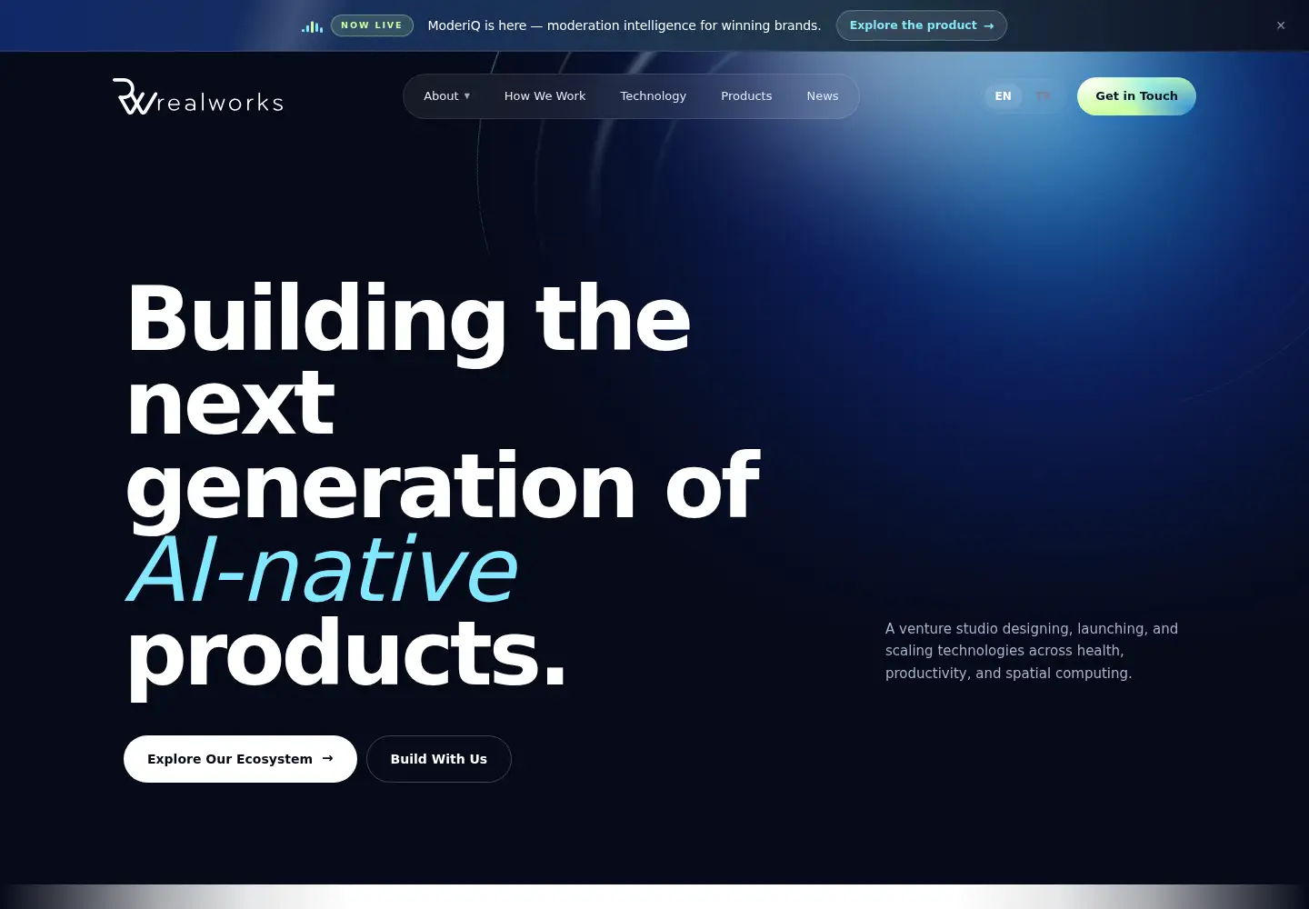Captured homepage of realworksglobal.com in the current scan
