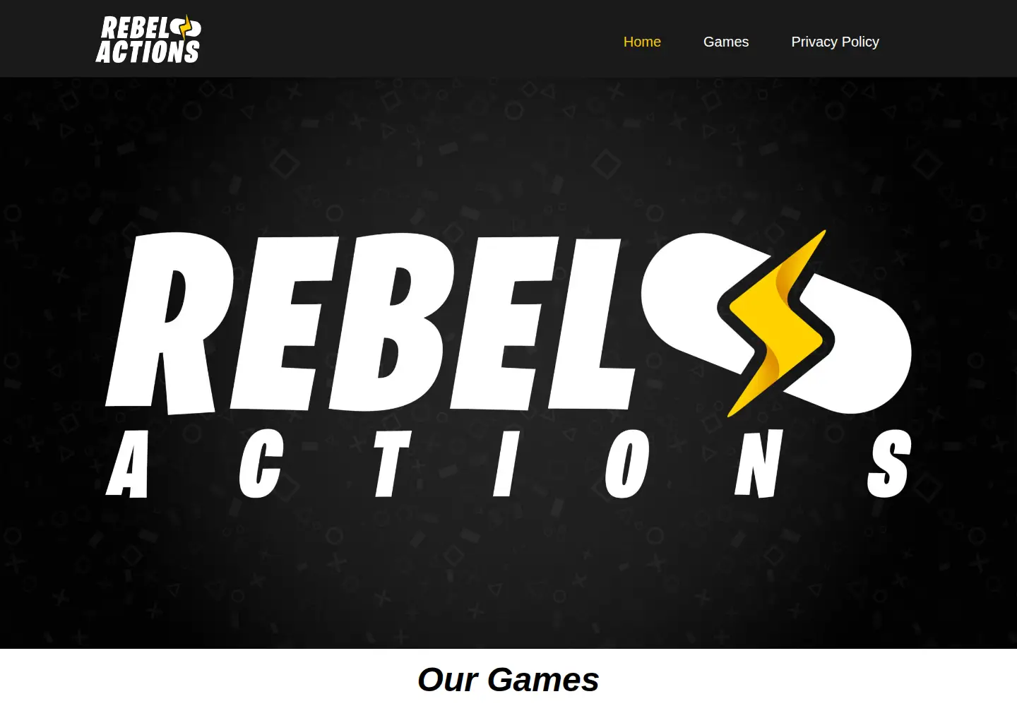 Captured homepage of rebelactions.com in the current scan