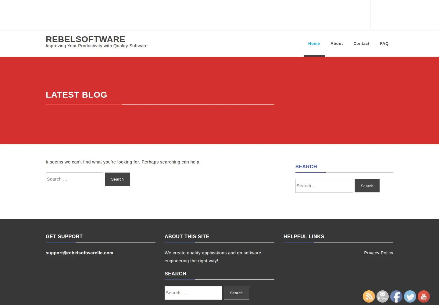 Screenshot of rebelsoftwarellc.com