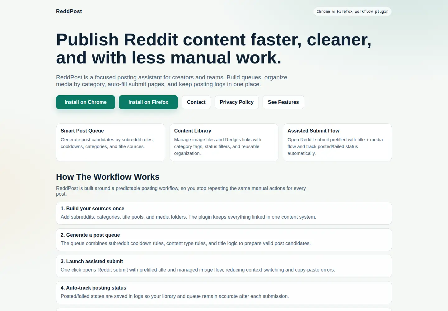 Screenshot of reddpost.com