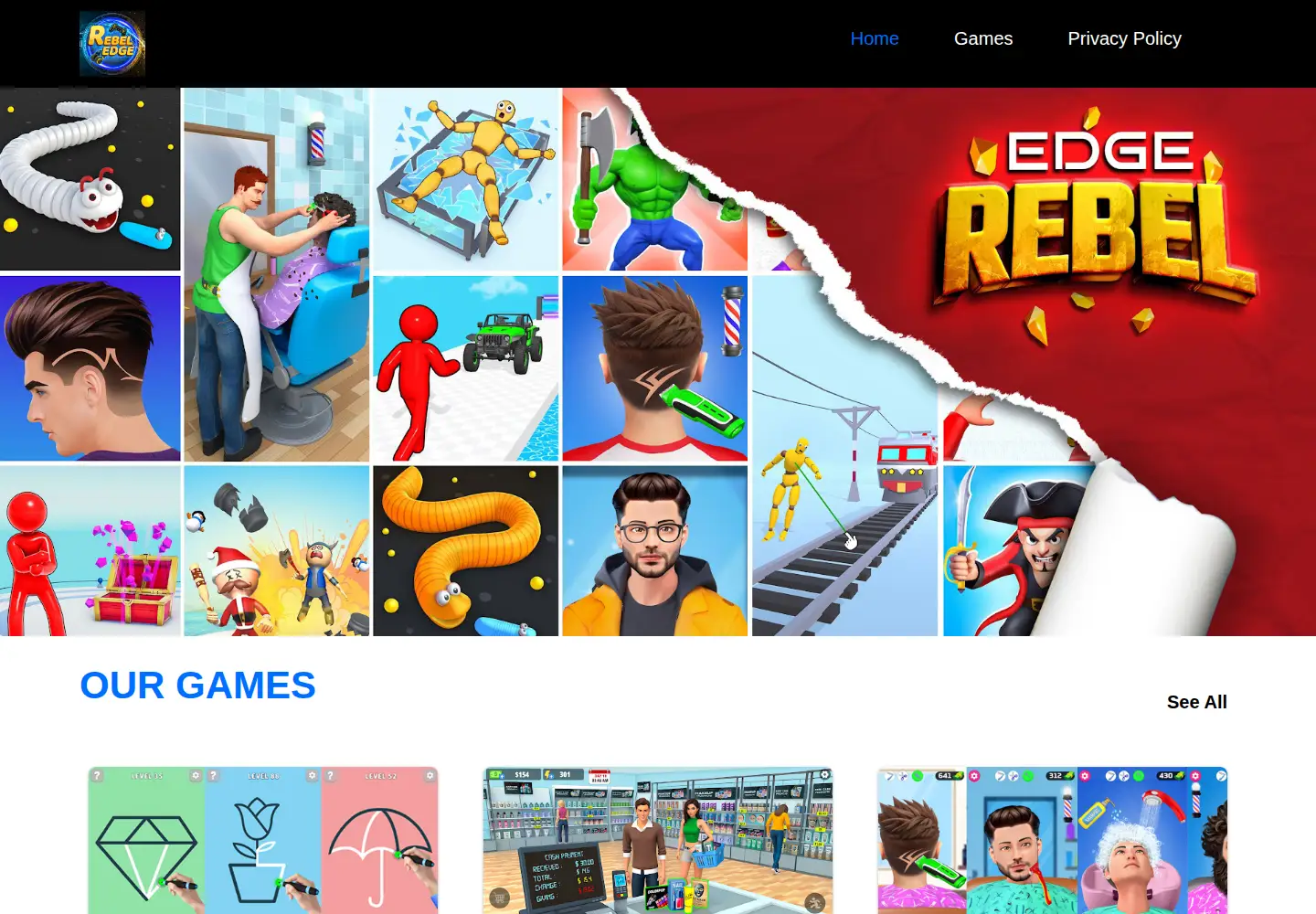 Screenshot of redgegames.com