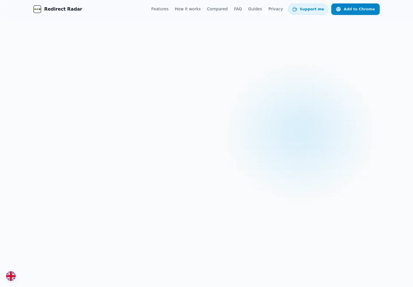 Screenshot of redirect-radar.com