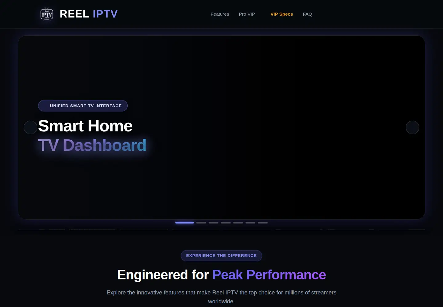 Captured homepage of reeliptv.com in the current scan