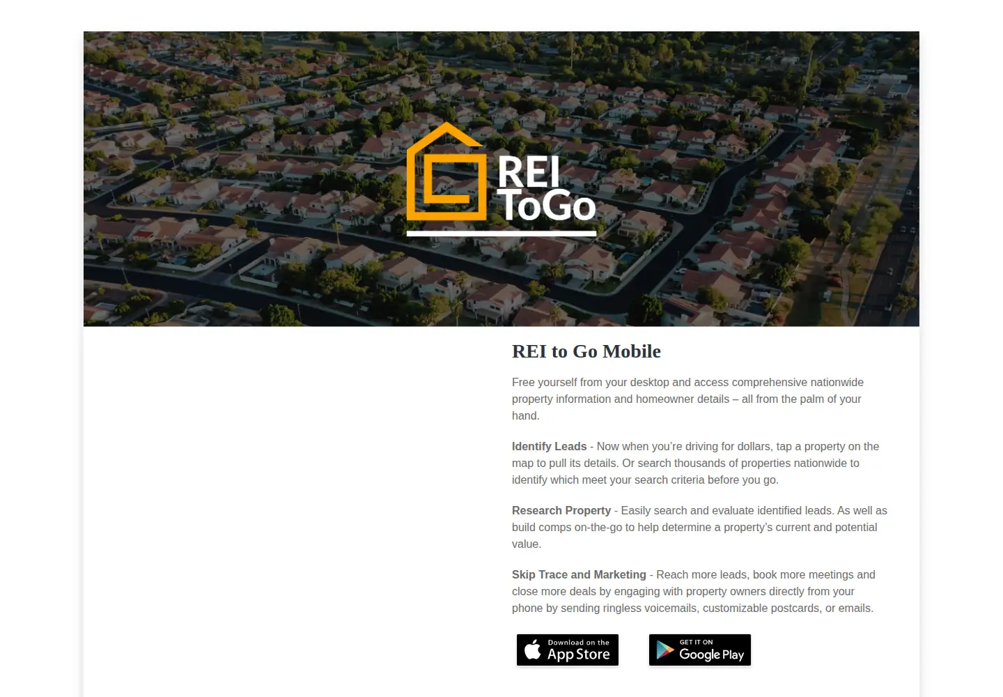Captured homepage of reitogo.com in the current scan
