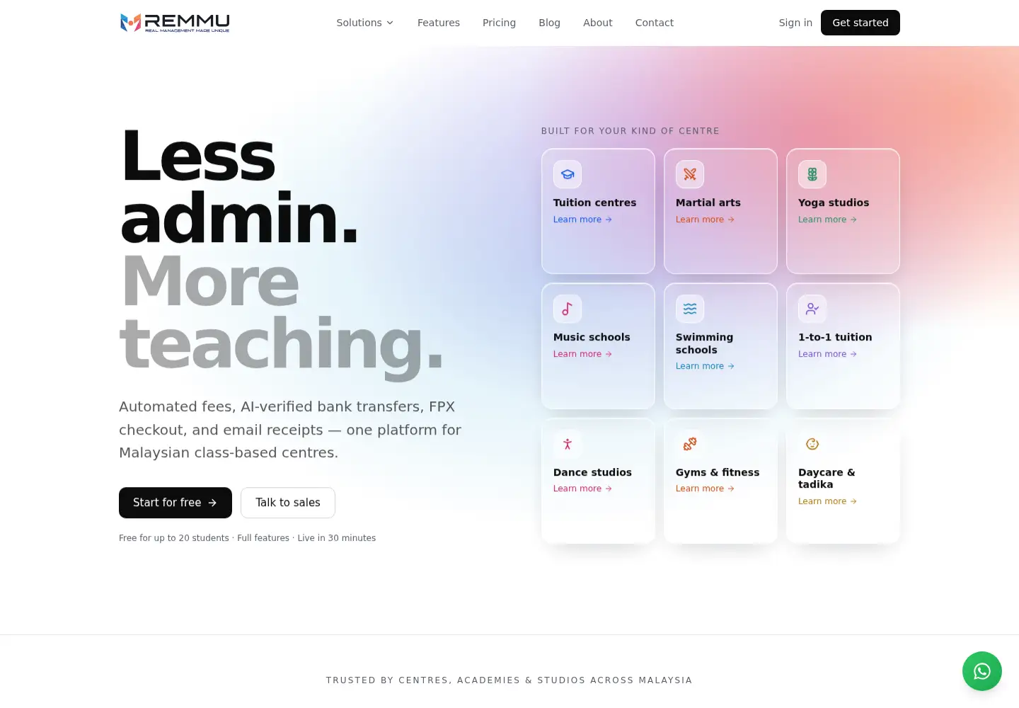 Screenshot of remmu.com
