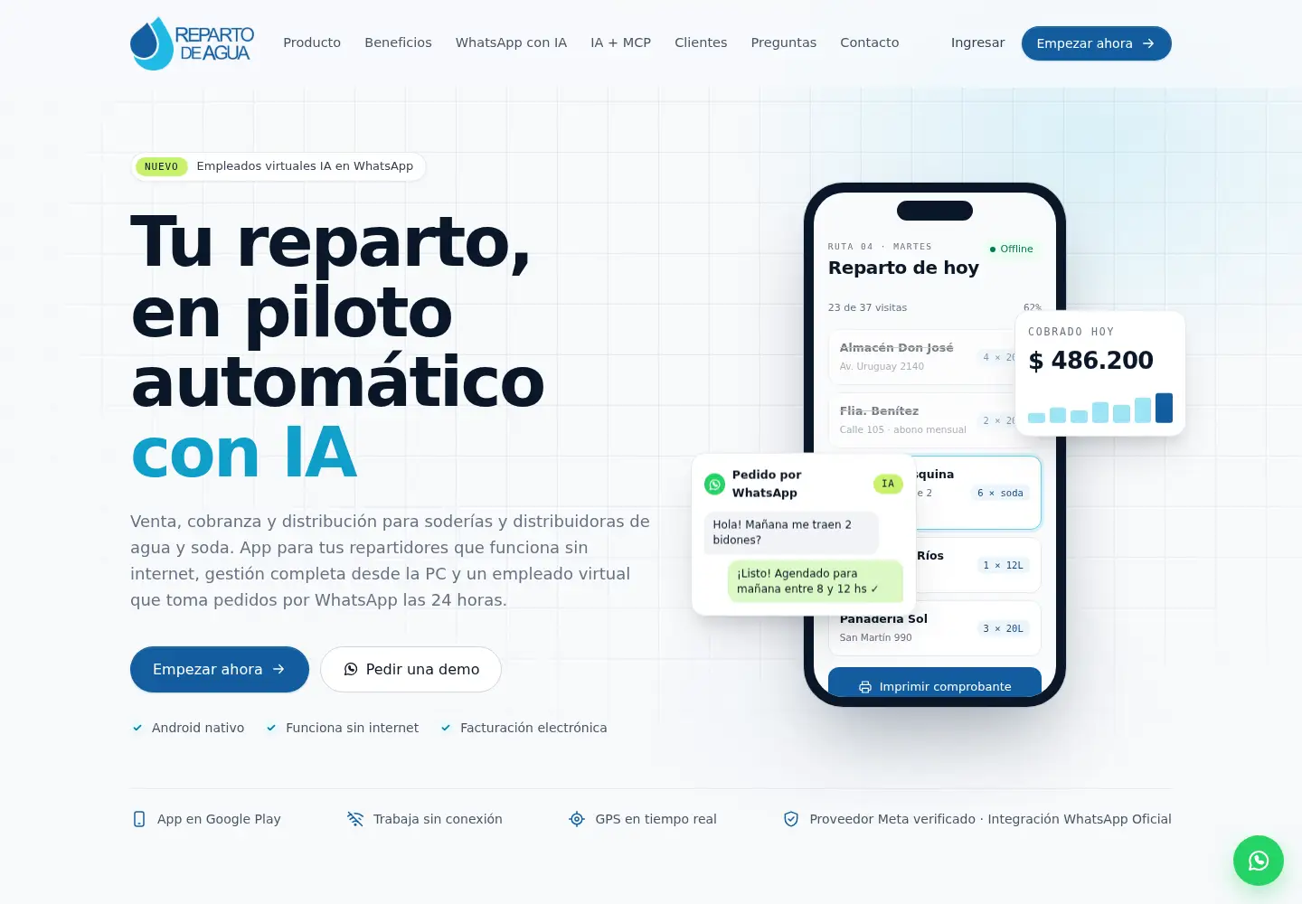 Captured homepage of repartodeagua.com in the current scan