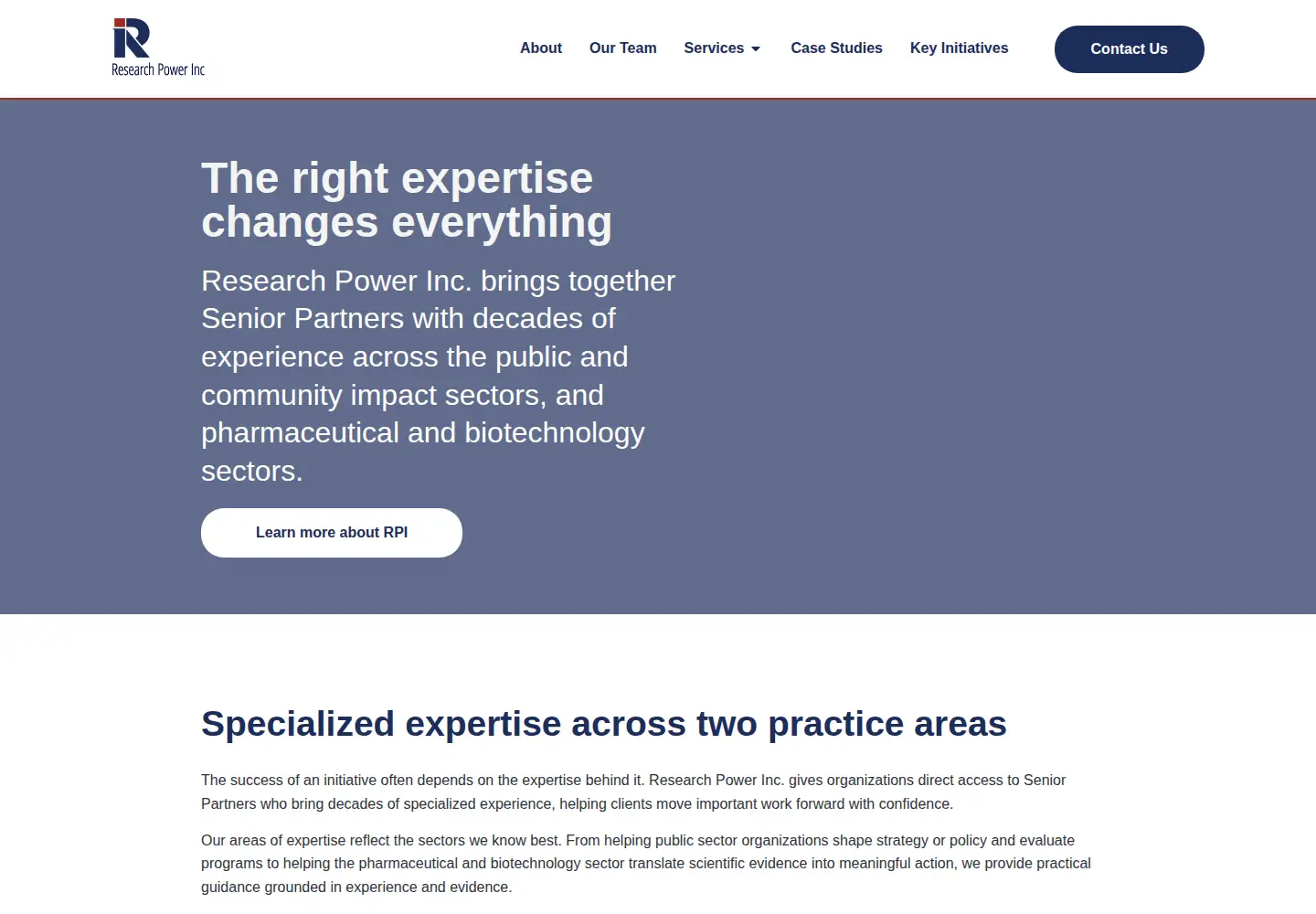 Screenshot of researchpowerinc.com