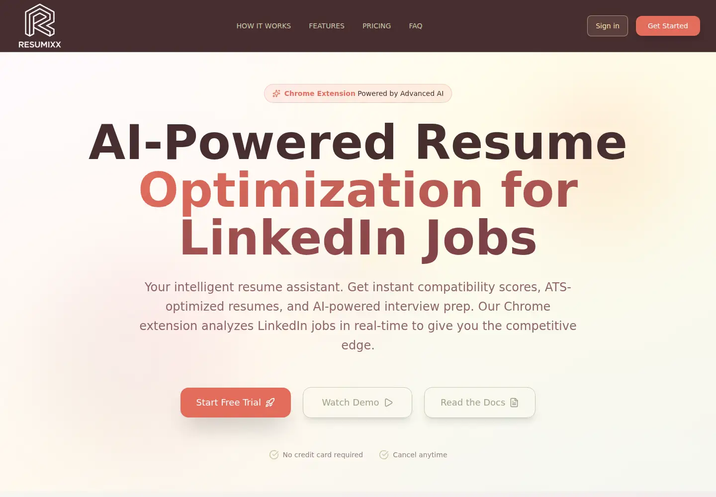 Screenshot of resumixx.com