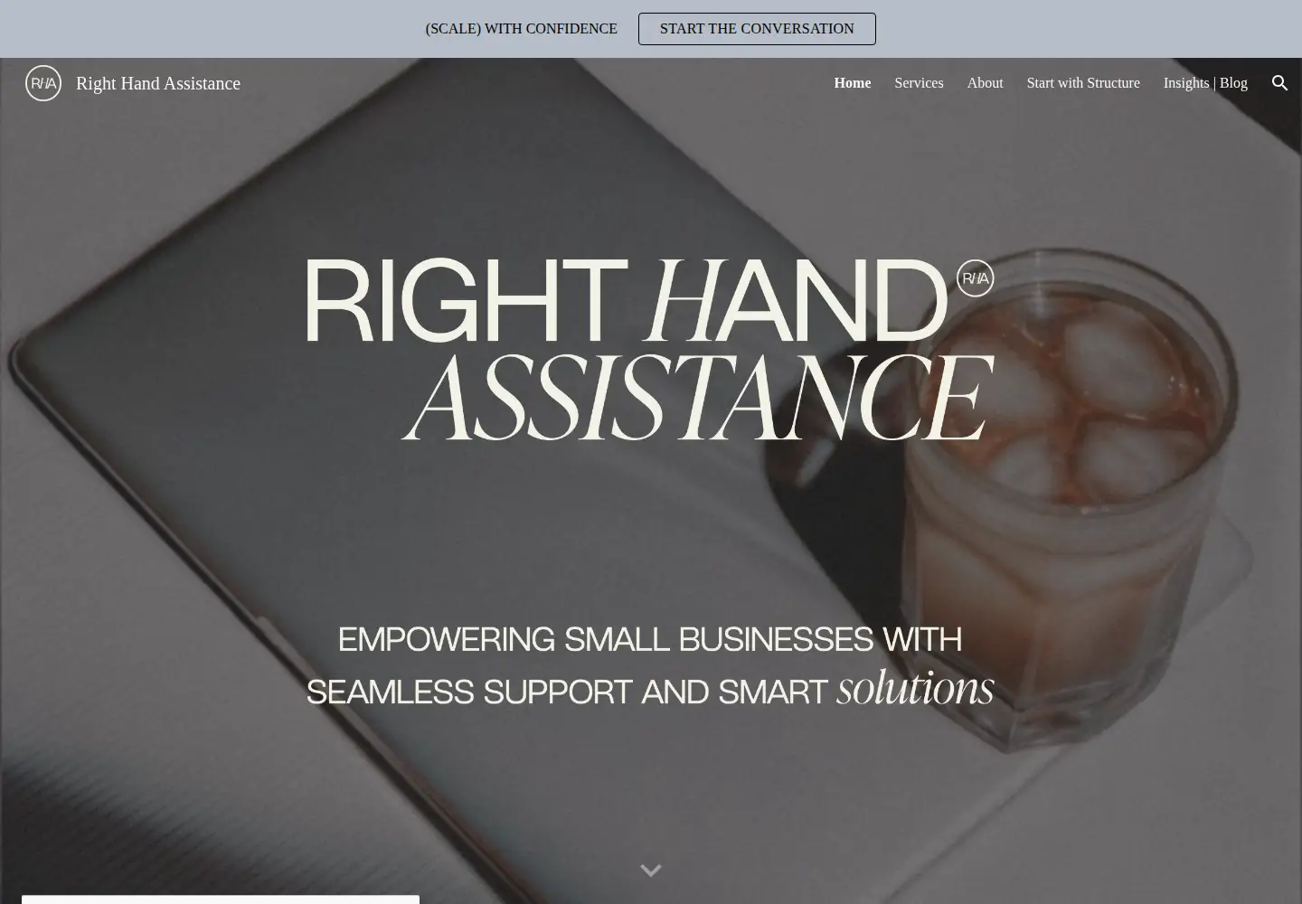 Screenshot of righthandassistance.com
