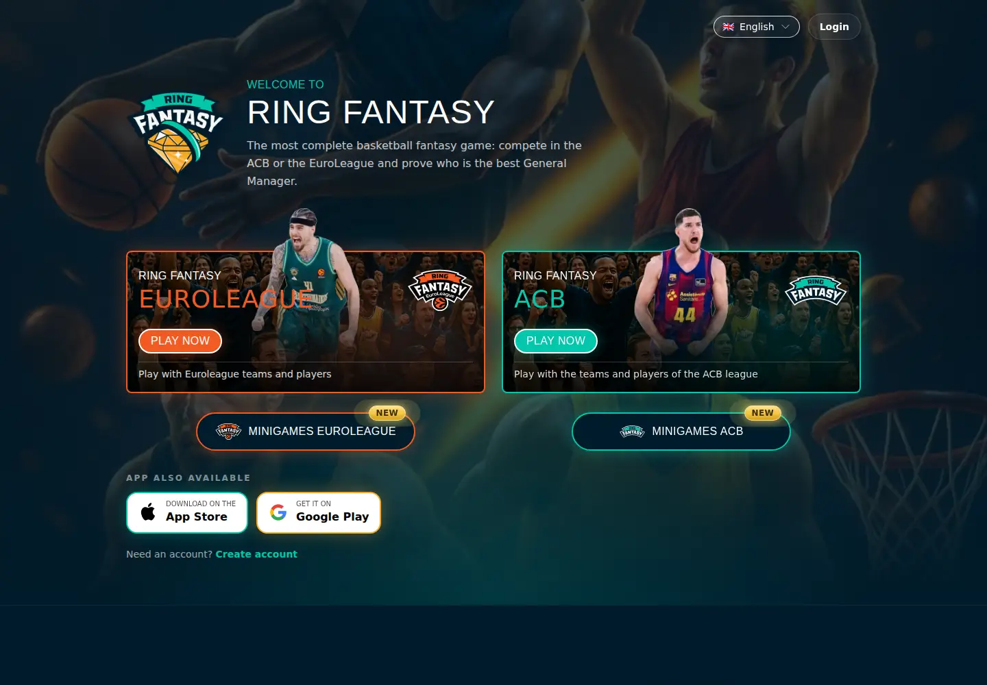 Screenshot of ringfantasybasketball.com