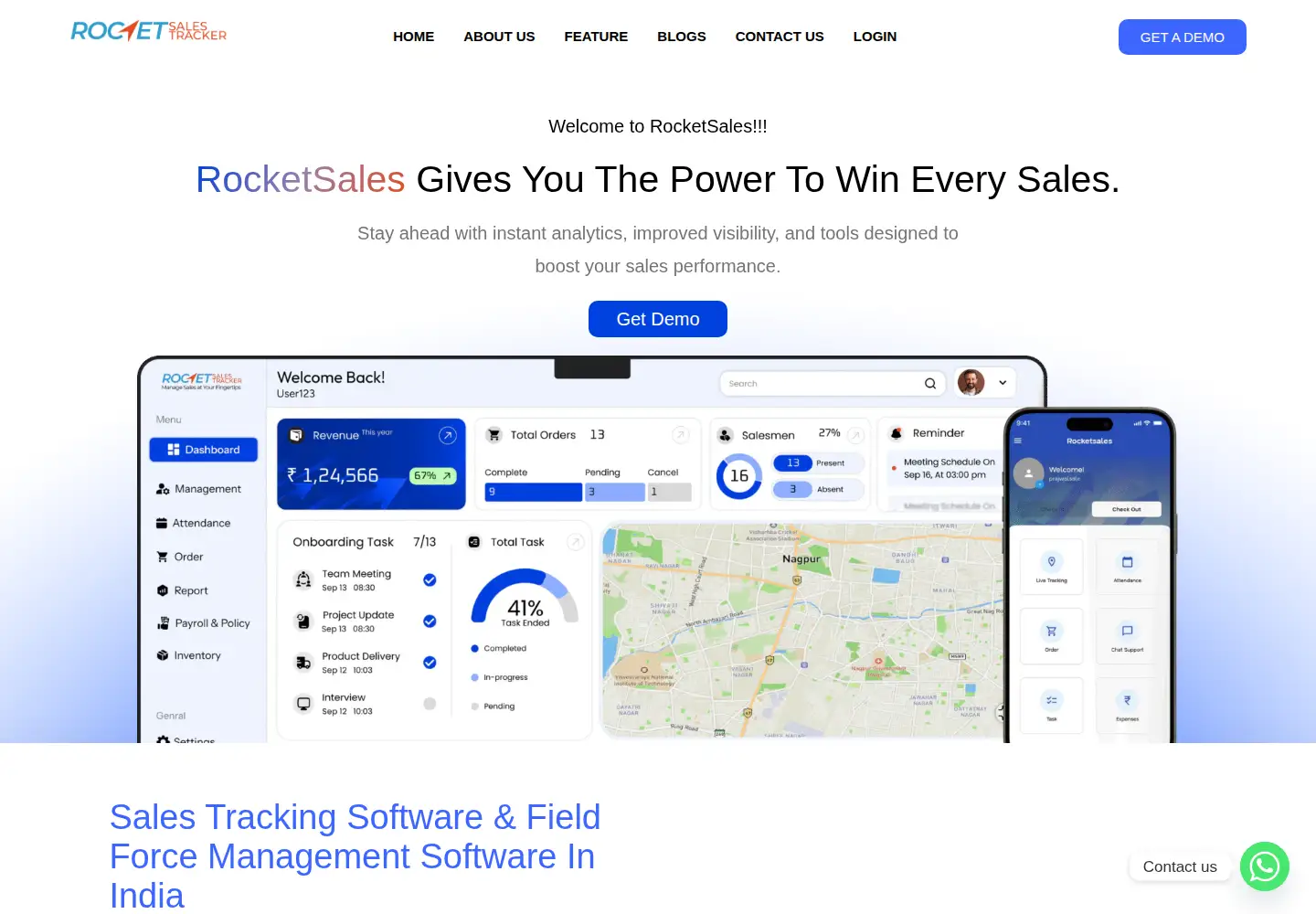 Screenshot of rocketsalestracker.com