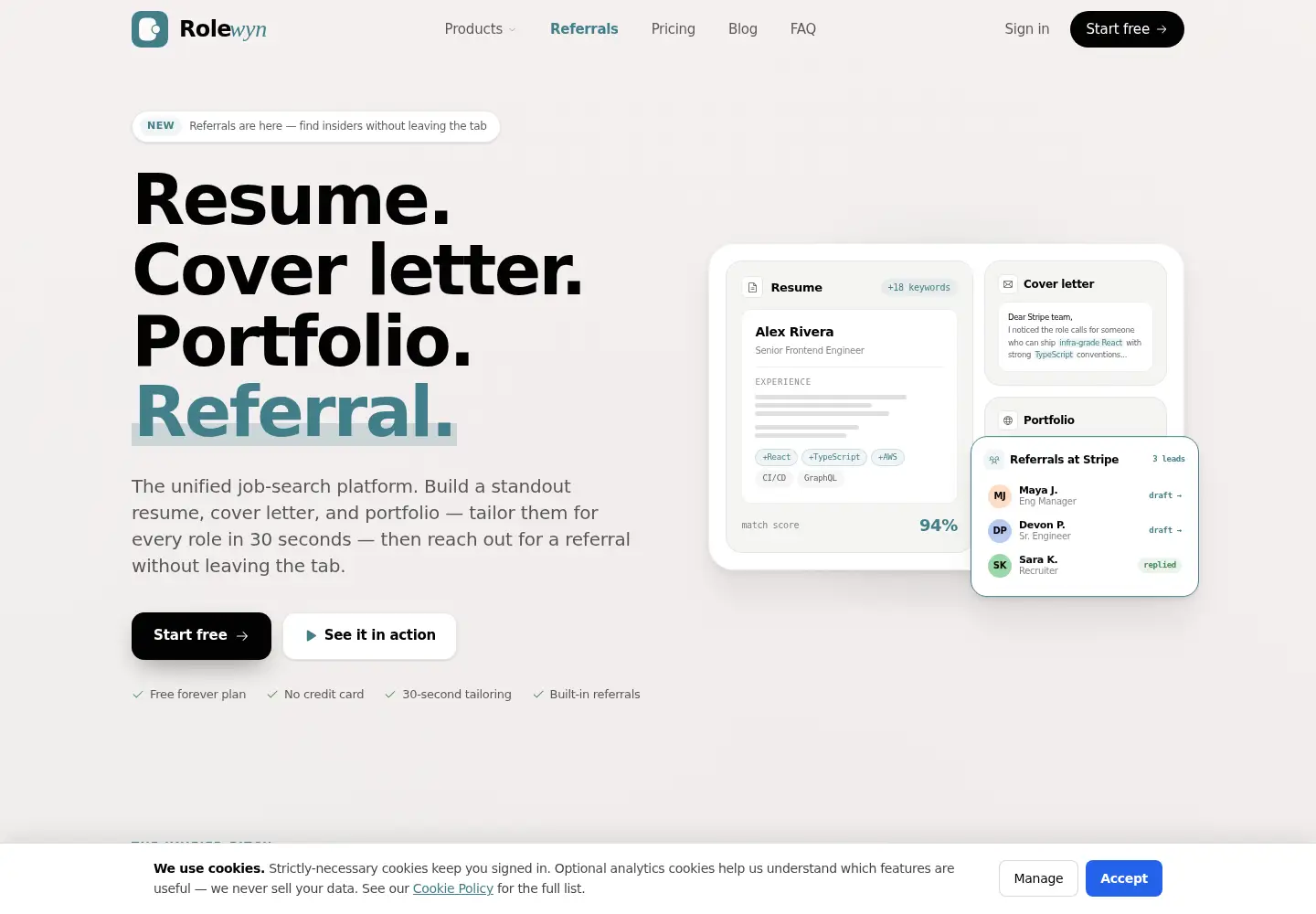 Screenshot of rolewyn.com