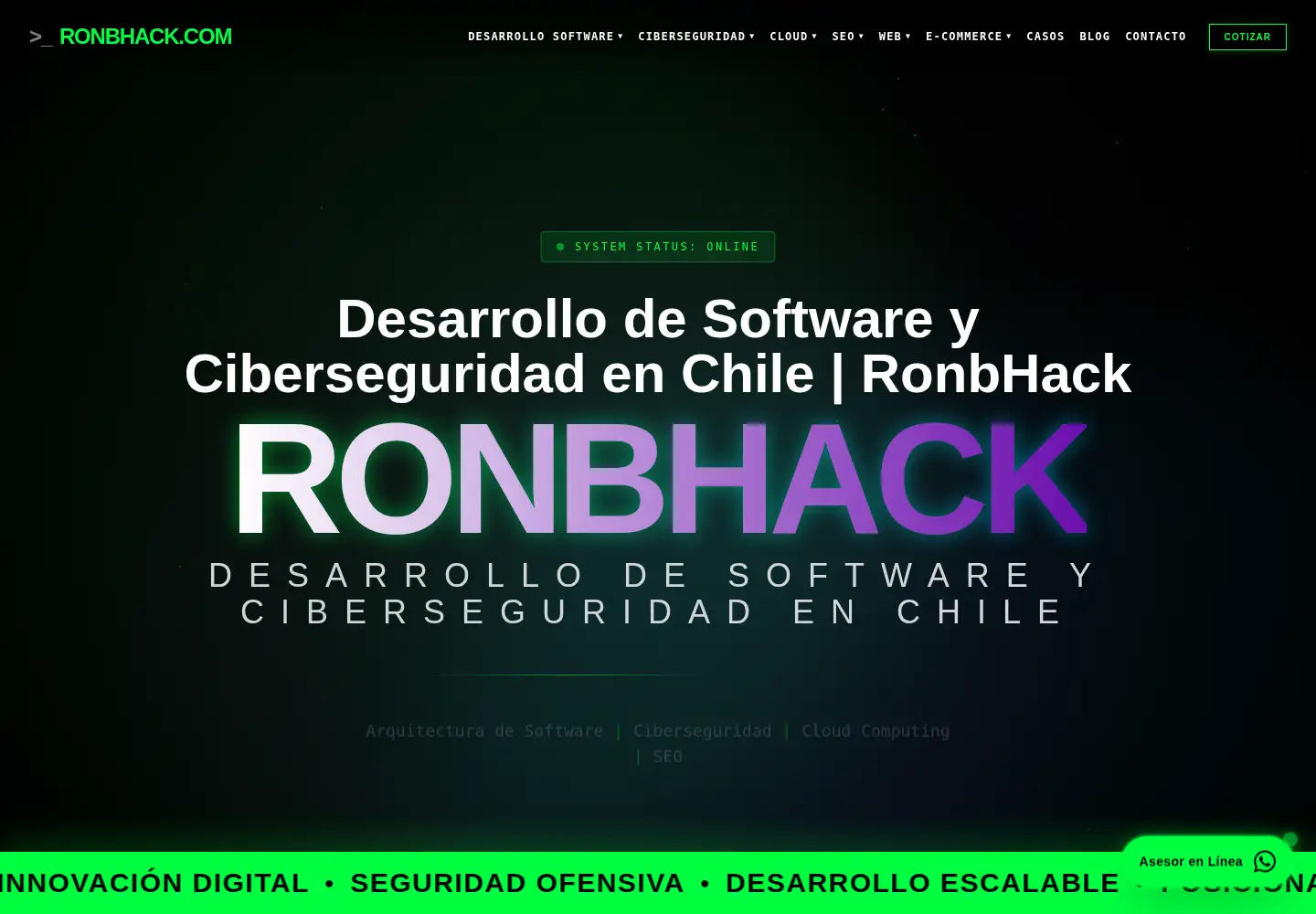 Screenshot of ronbhack.com