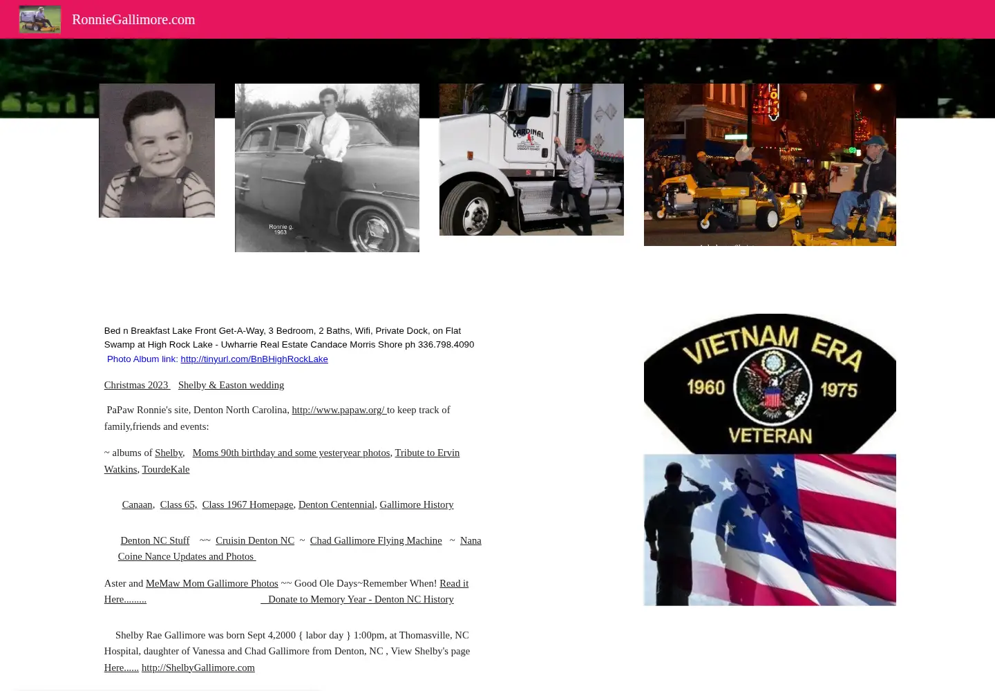 Screenshot of ronniegallimore.com
