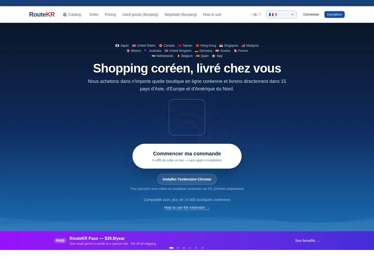 Screenshot of routekr.com