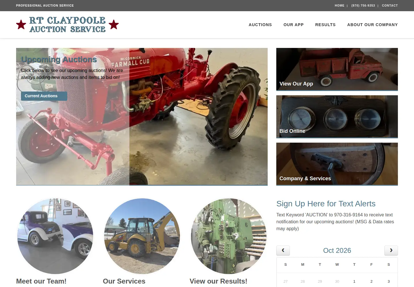 Screenshot of rtclaypooleauction.com