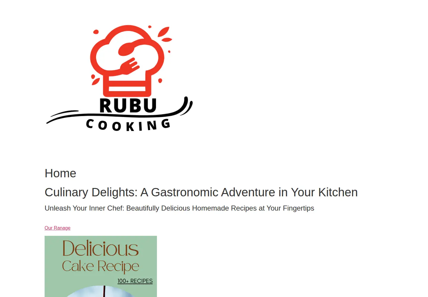 Screenshot of rubucooking.com