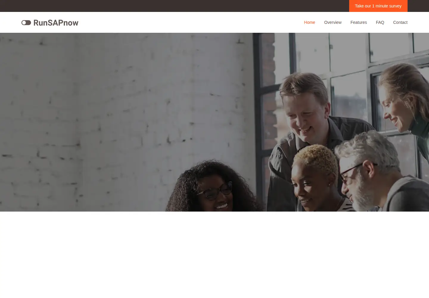 Captured homepage of runsapnow.com in the current scan
