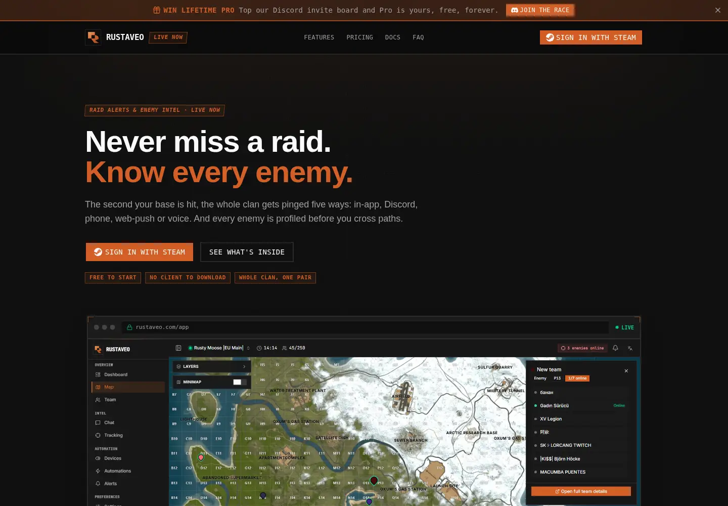 Captured homepage of rustaveo.com in the current scan