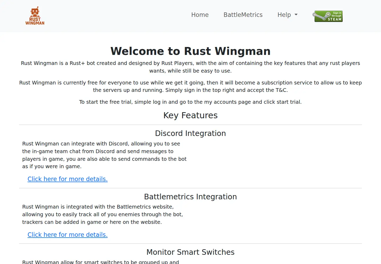 Screenshot of rustwingman.com