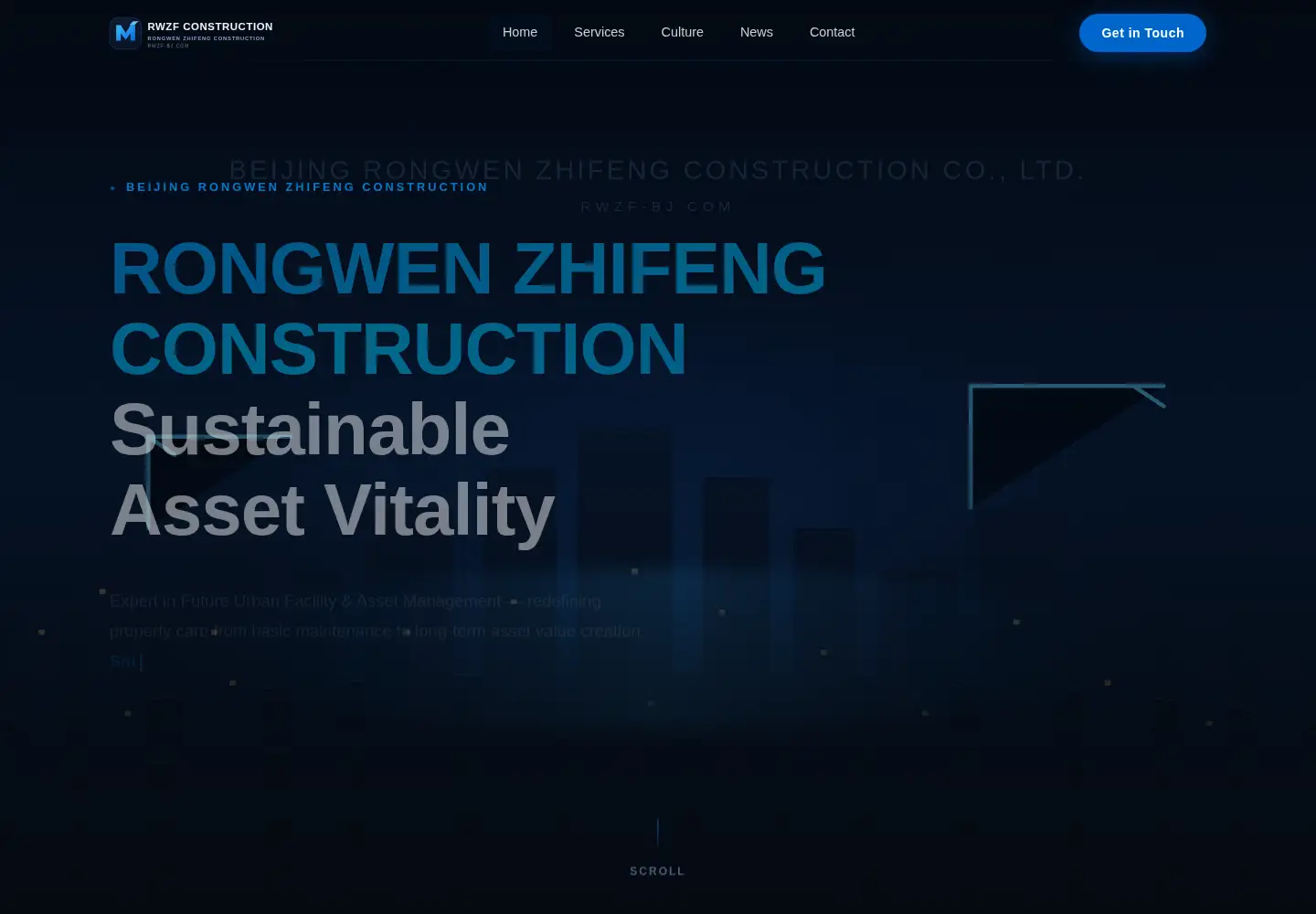 Captured homepage of rwzf-bj.com in the current scan