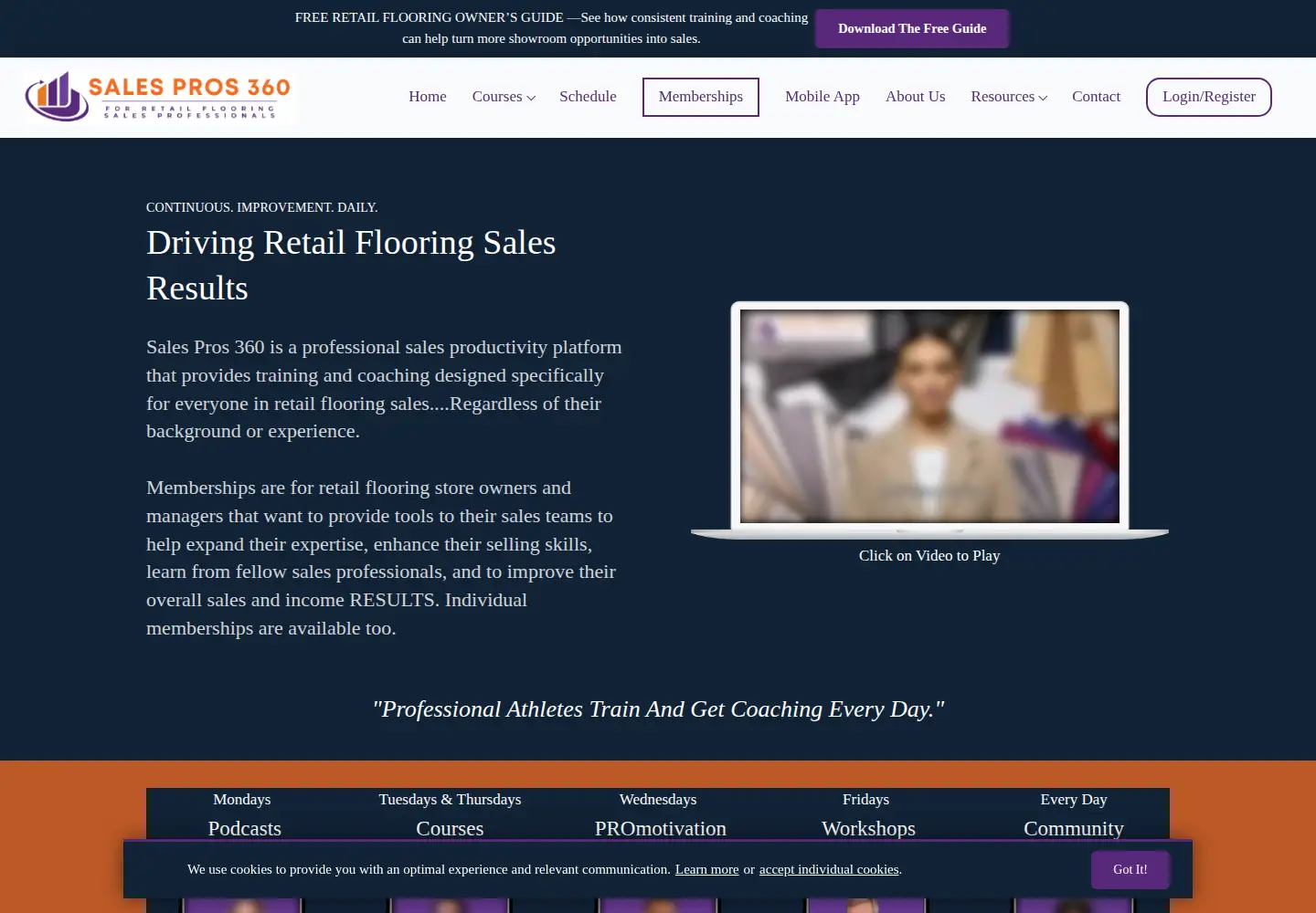 Screenshot of salespros360.com