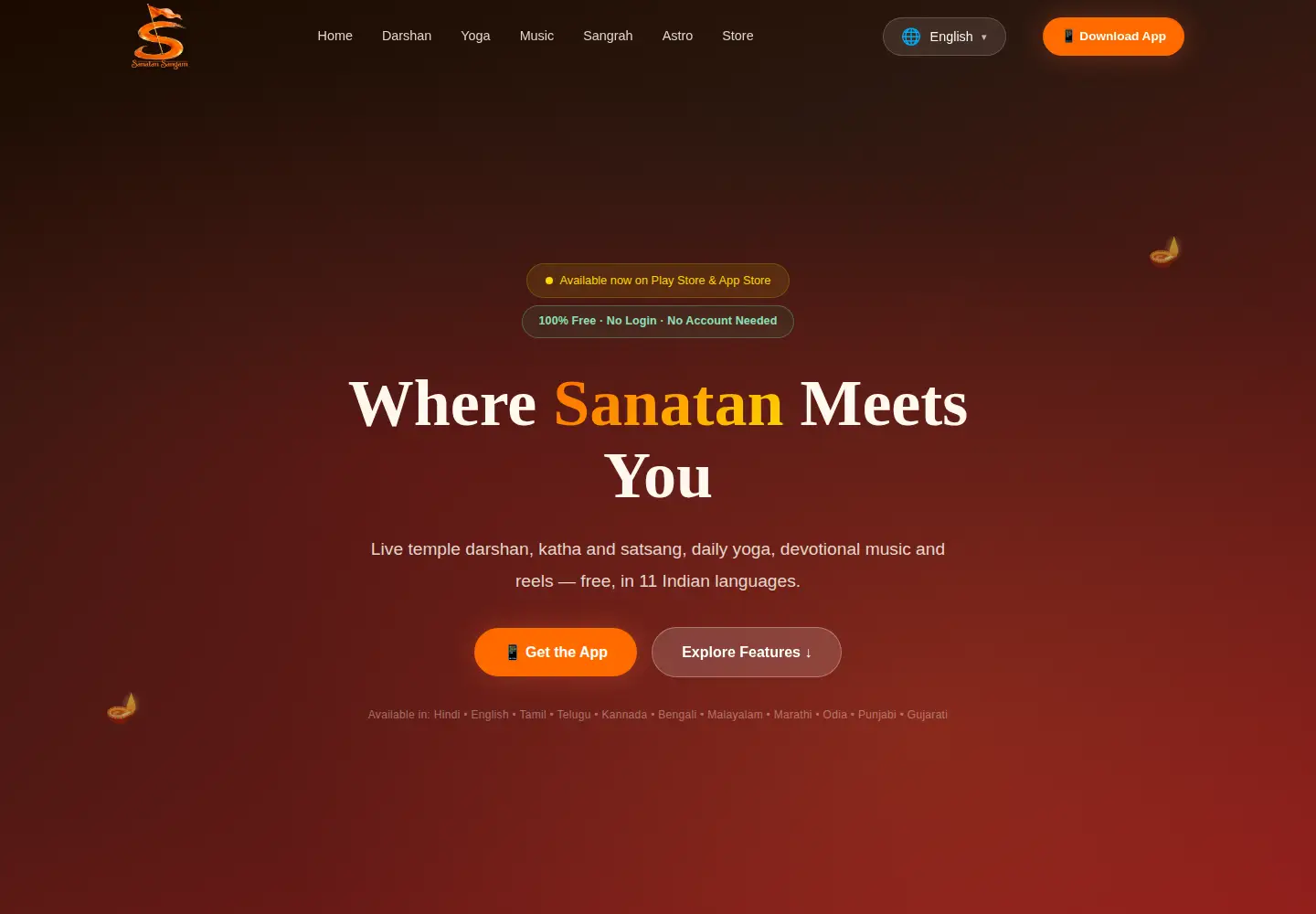 Screenshot of sanatan-sangam.com