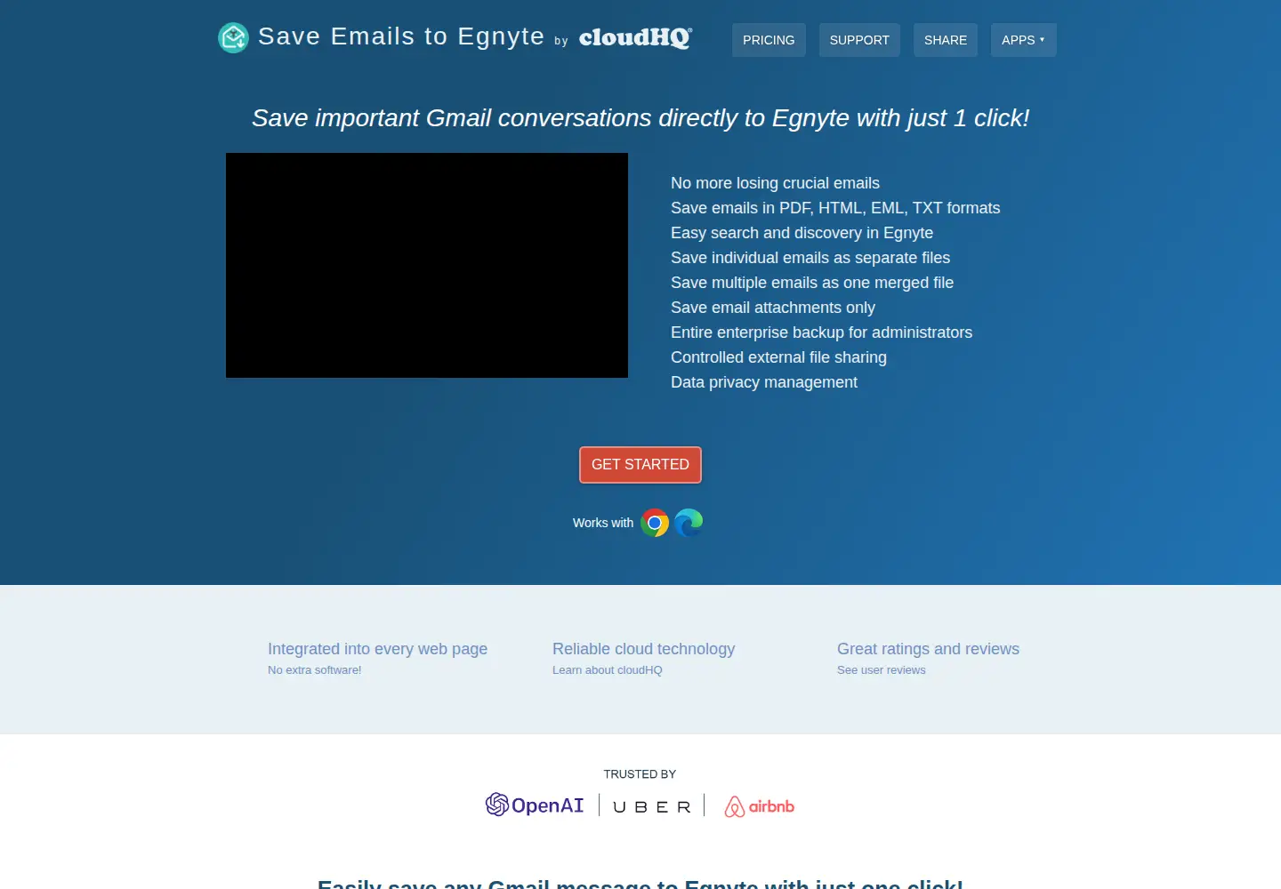 Captured homepage of save-emails-to-egnyte.com in the current scan