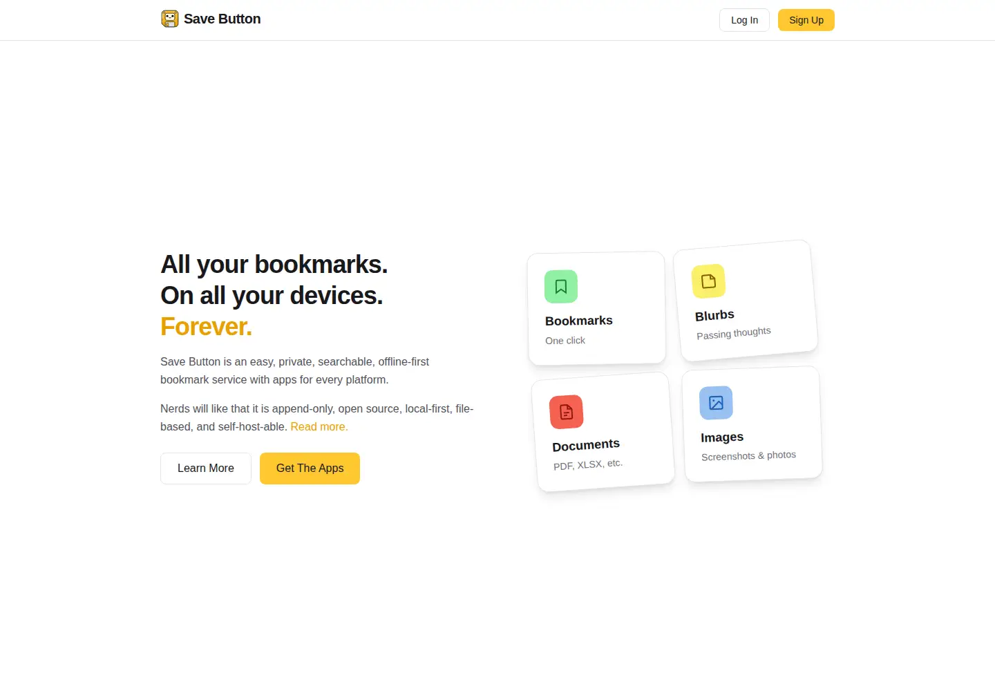 Screenshot of savebutton.com