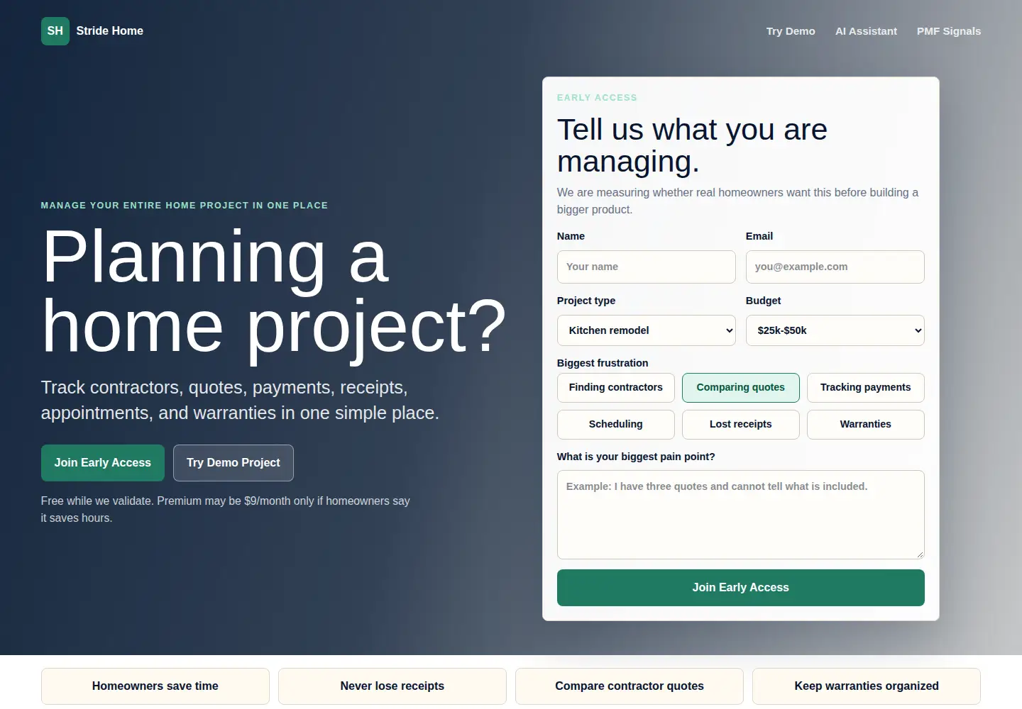 Screenshot of saverstride.com