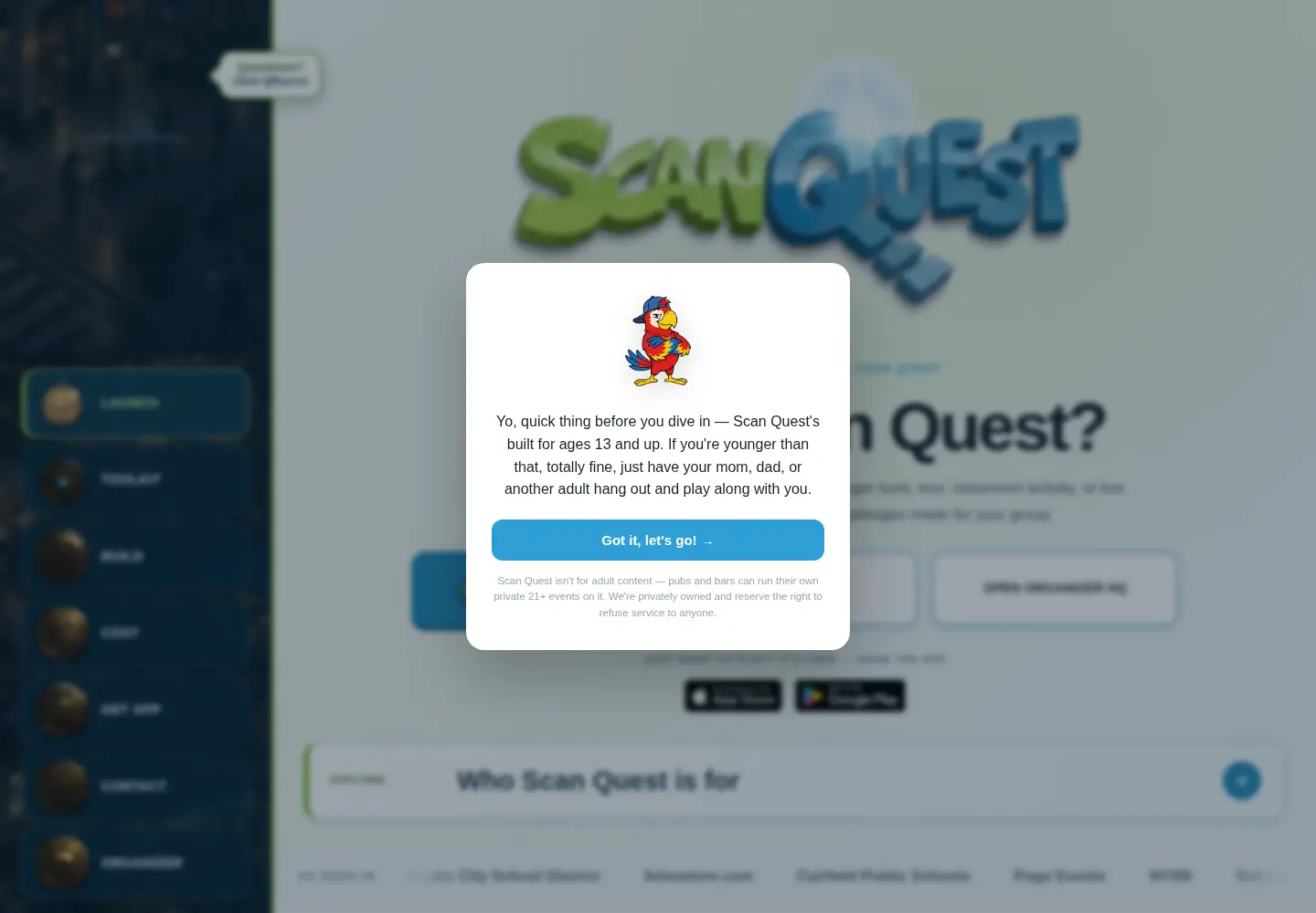 Screenshot of scan-quest.com
