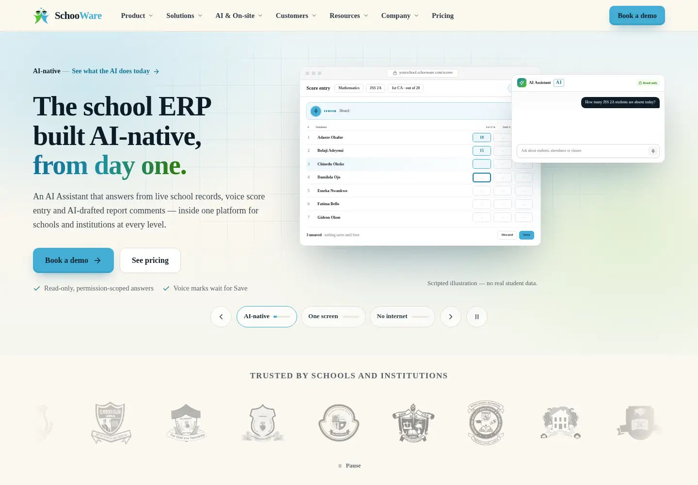 Screenshot of schooware.com
