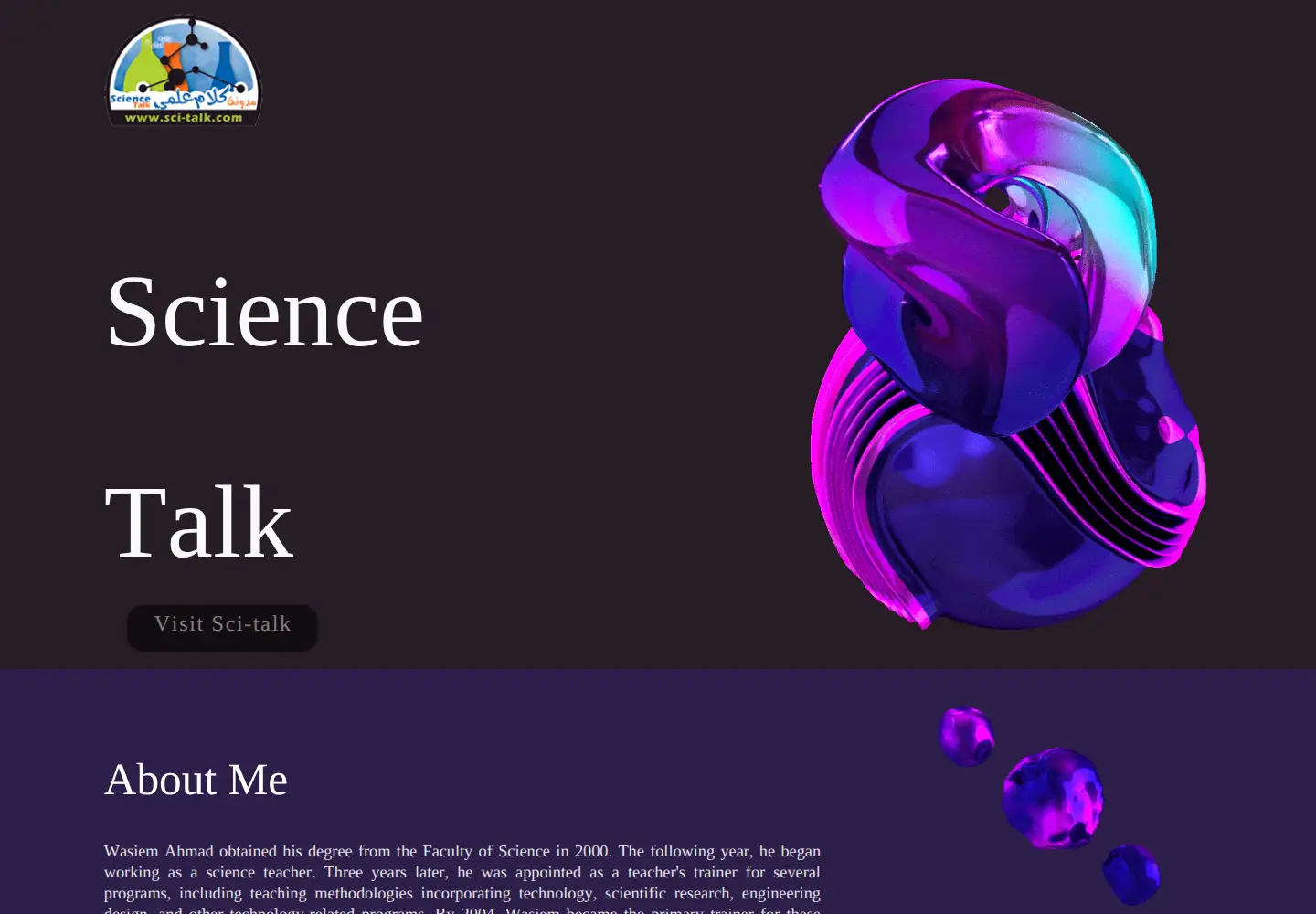 Screenshot of sci-talk.com