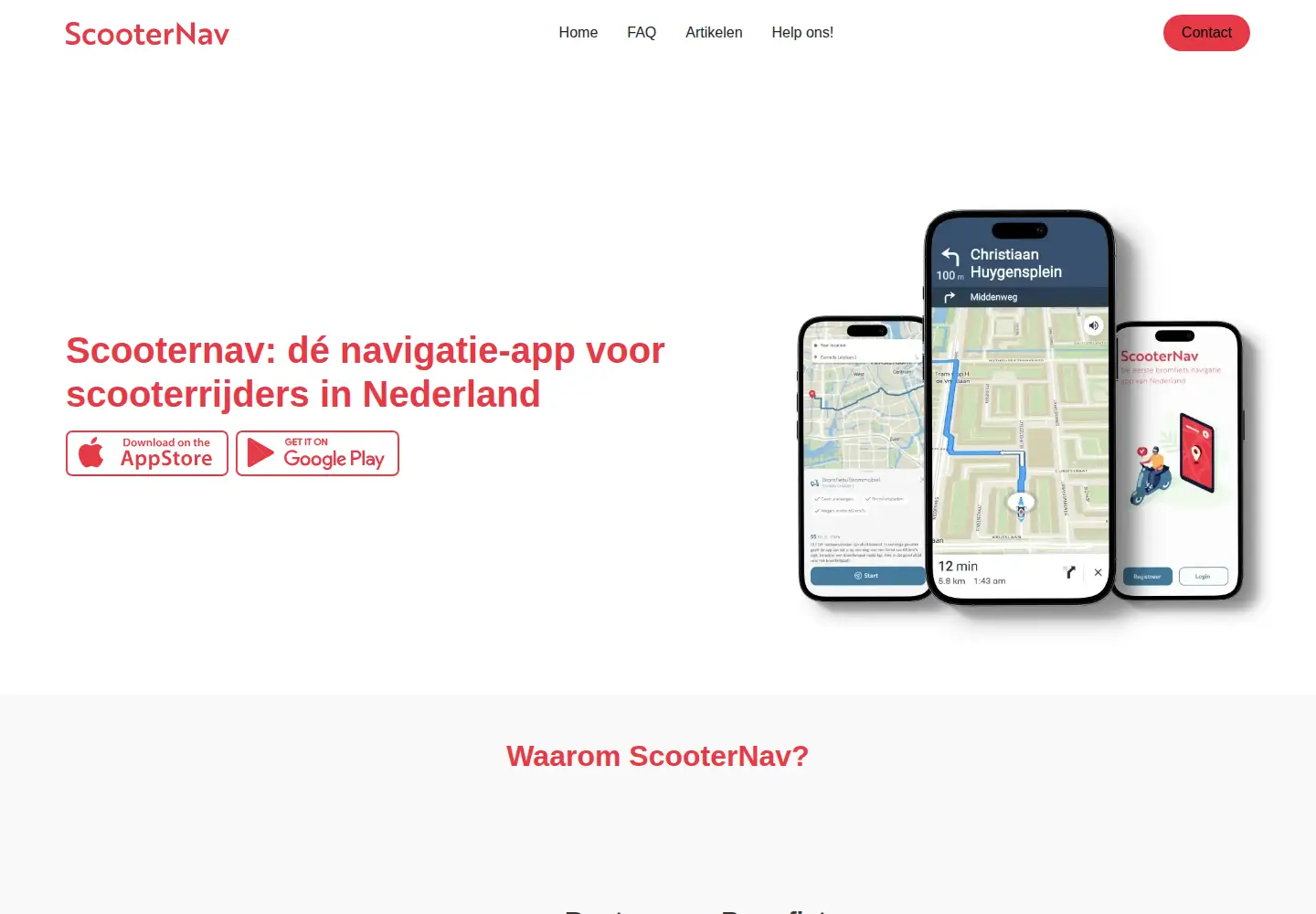 Captured homepage of scooternav.com in the current scan