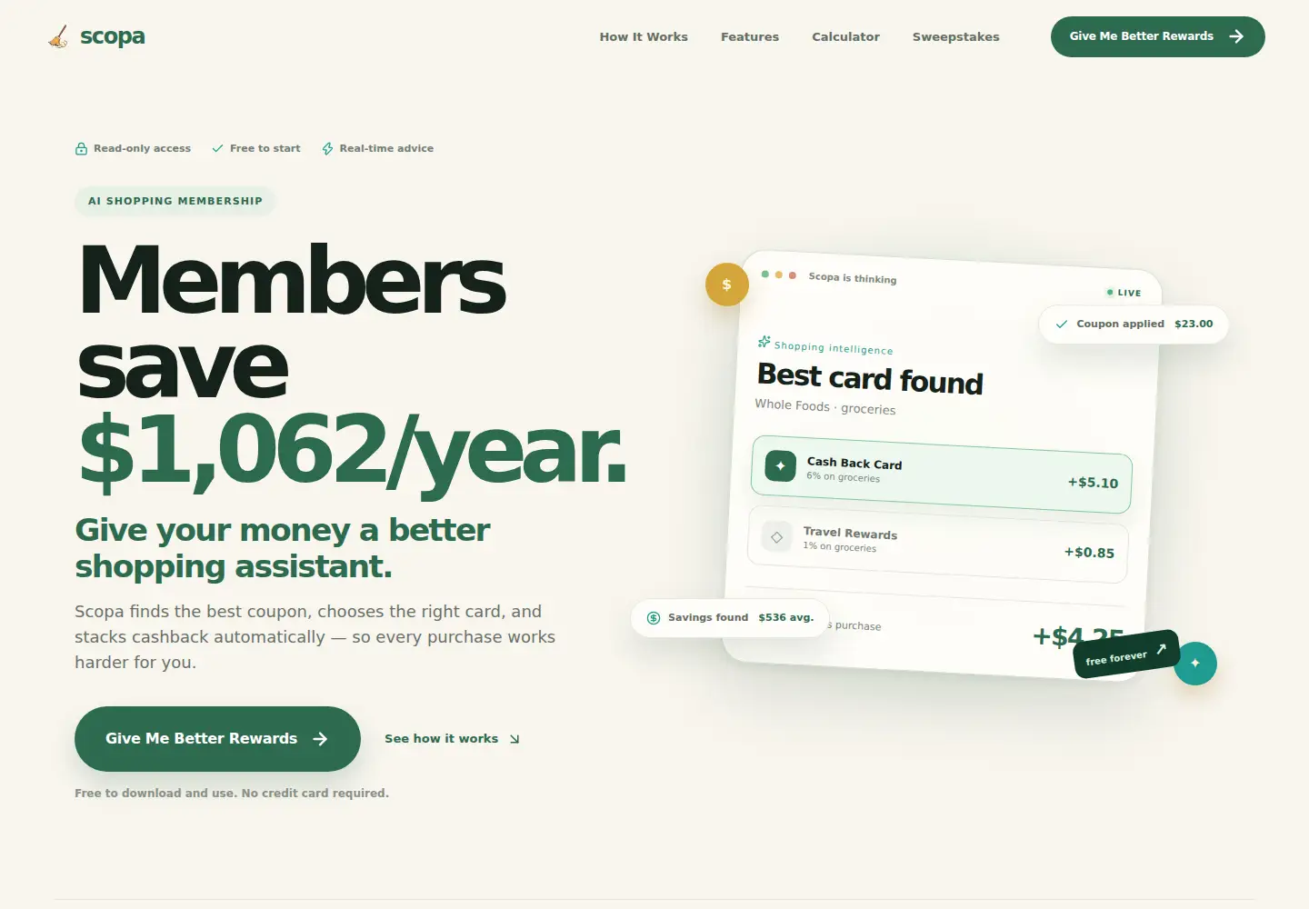 Captured homepage of scopadeals.com in the current scan