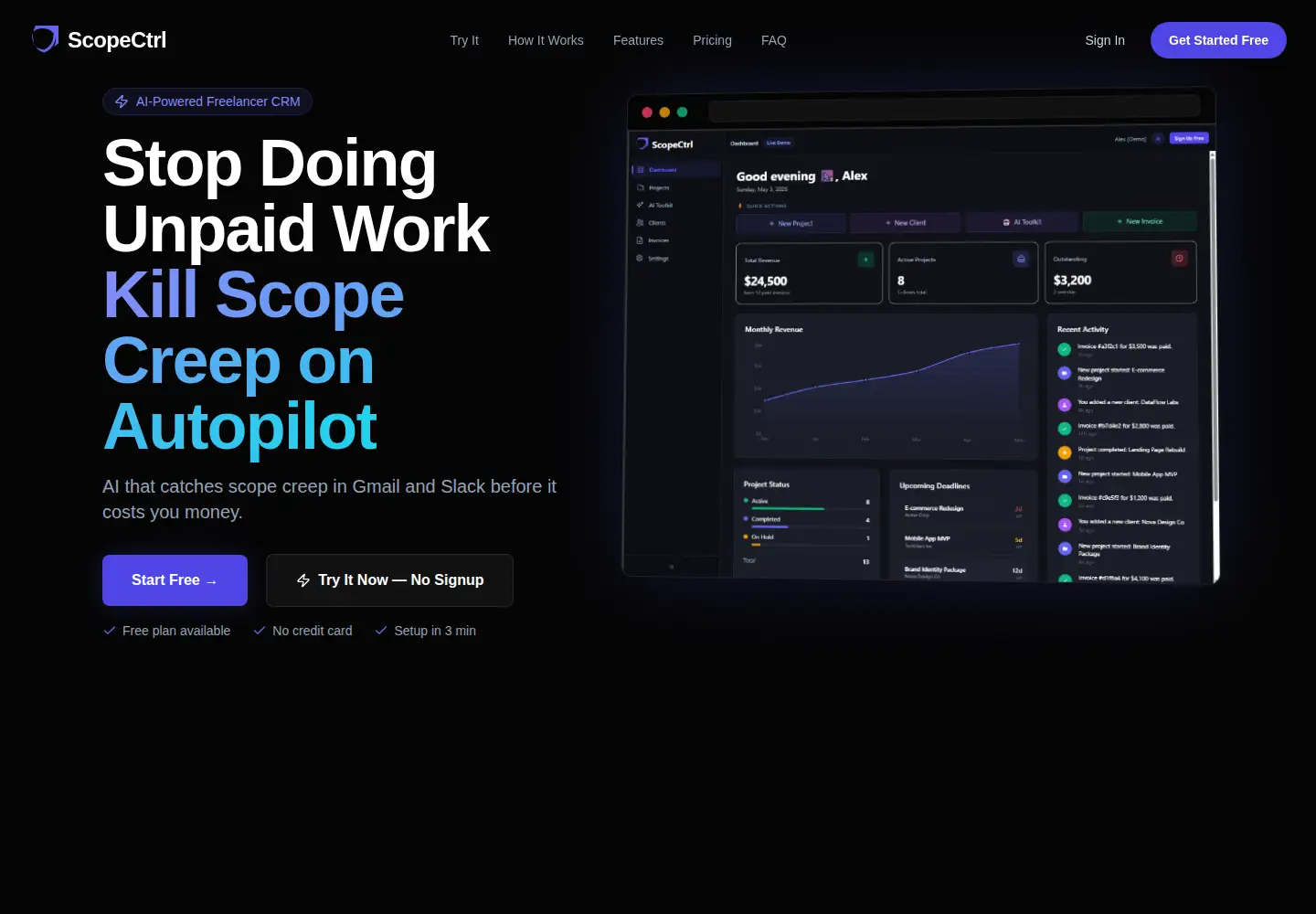 Screenshot of scopectrl.com
