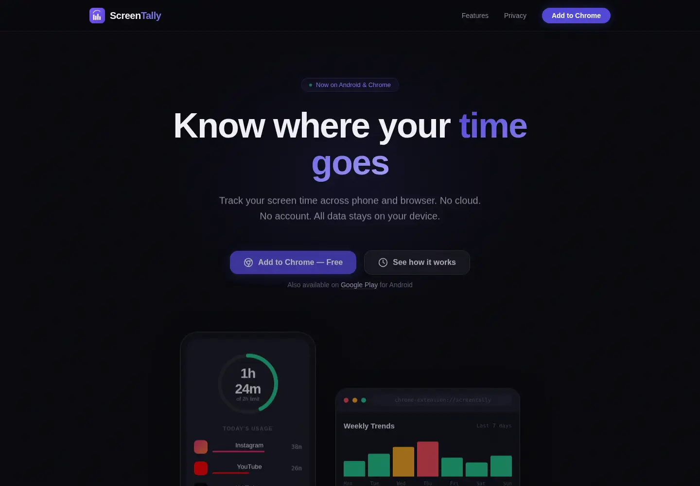 Screenshot of screentally.com