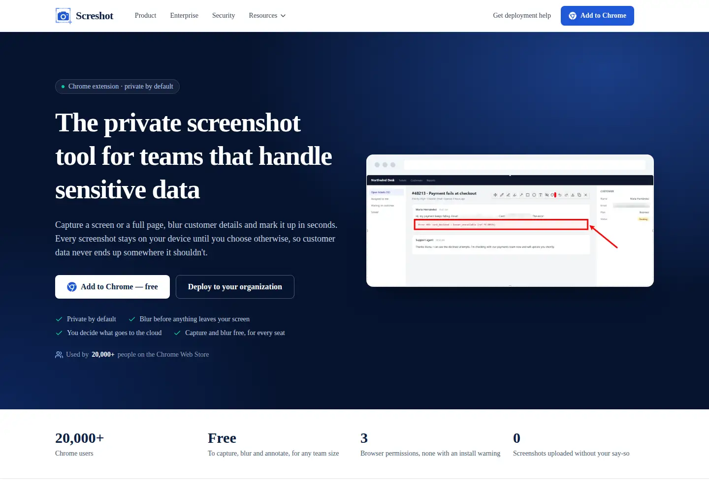 Captured homepage of screshot.com in the current scan