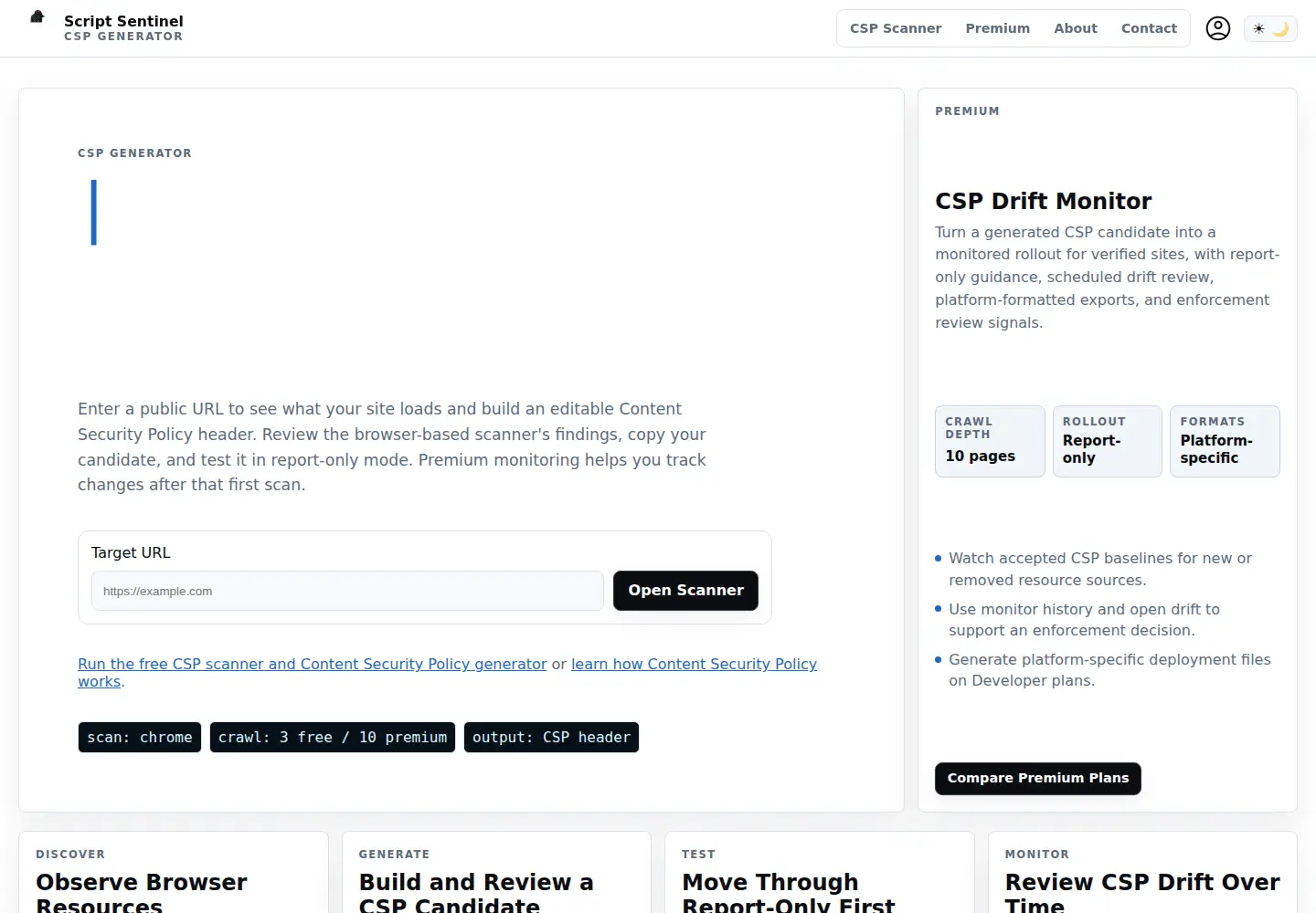 Screenshot of script-sentinel.com